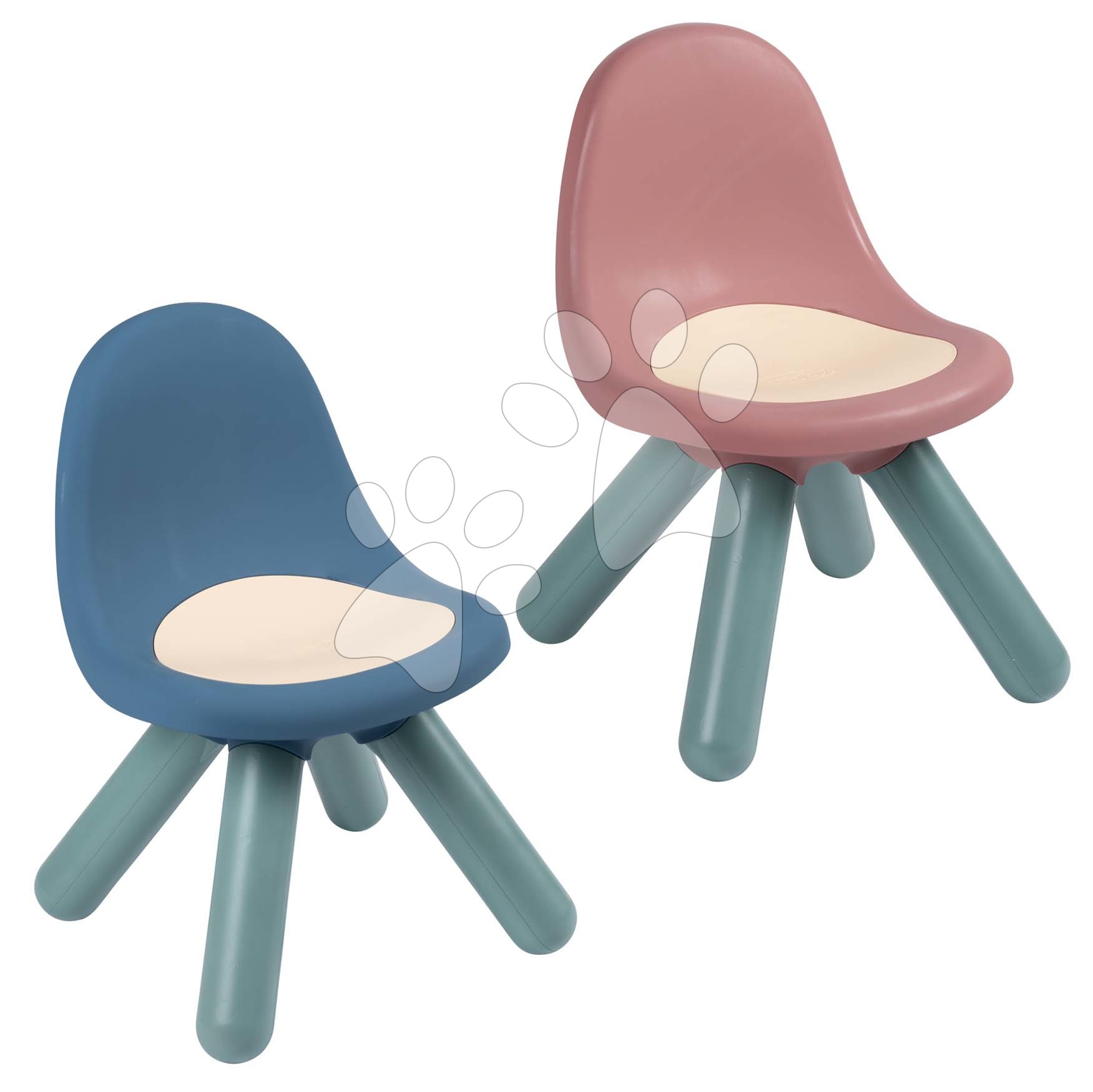 Židle pro děti 2 kusy Chair Little Smoby modrá a růžová s UV filtrem a nosností 50 kg výška sedáku 27 cm od 18 měsíců