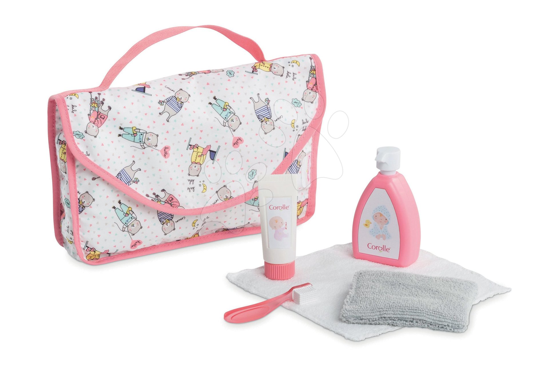 Kosmetická taštička Baby Care Mon Grand Poupon Corolle se 6 doplňky pro 36-42 cm panenku od 24 měs