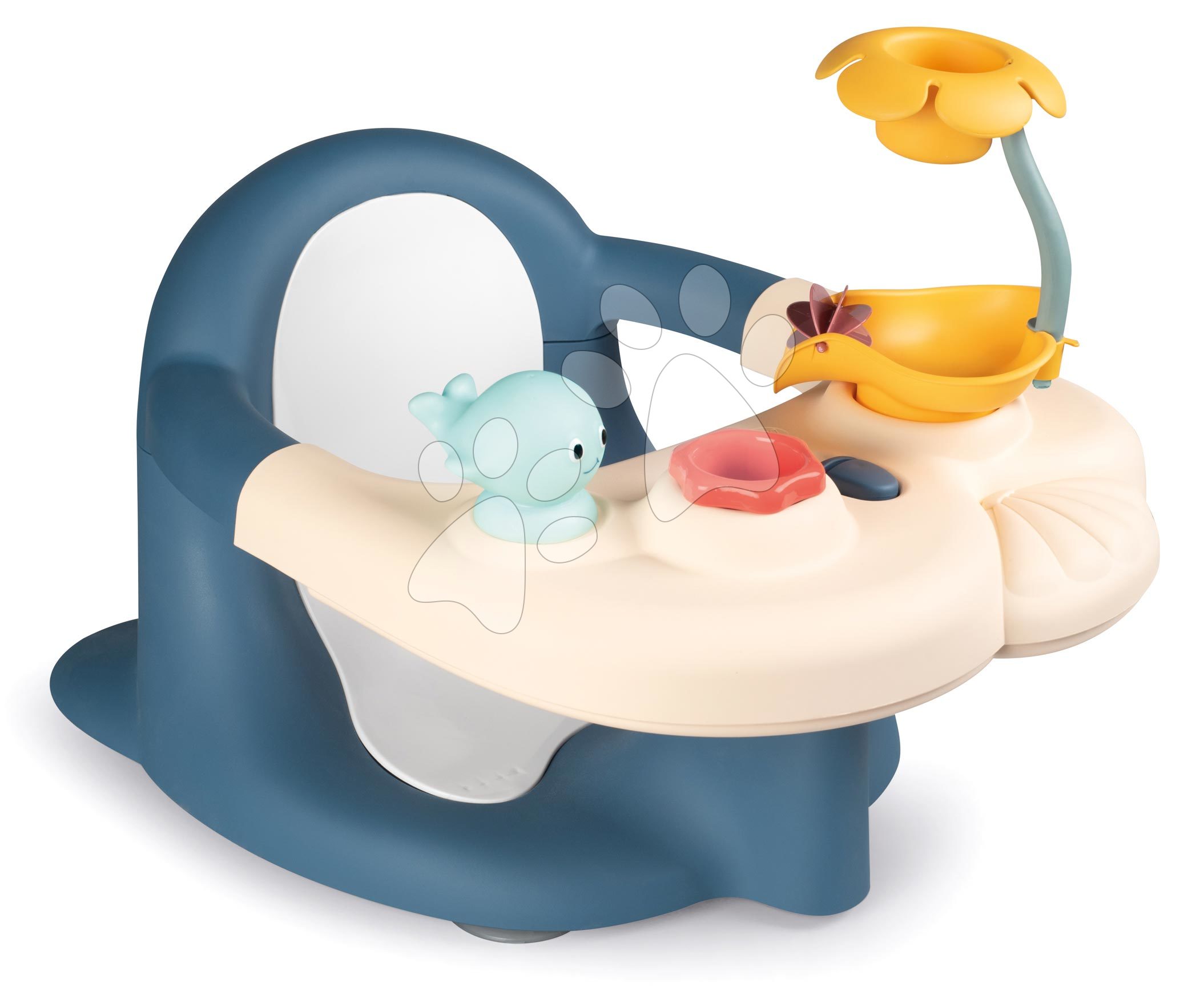 Hračky do vane - Sedátko do vaničky Baby Bath Time Little Smoby s prísavkami a vodnými hračkami od 6 mes