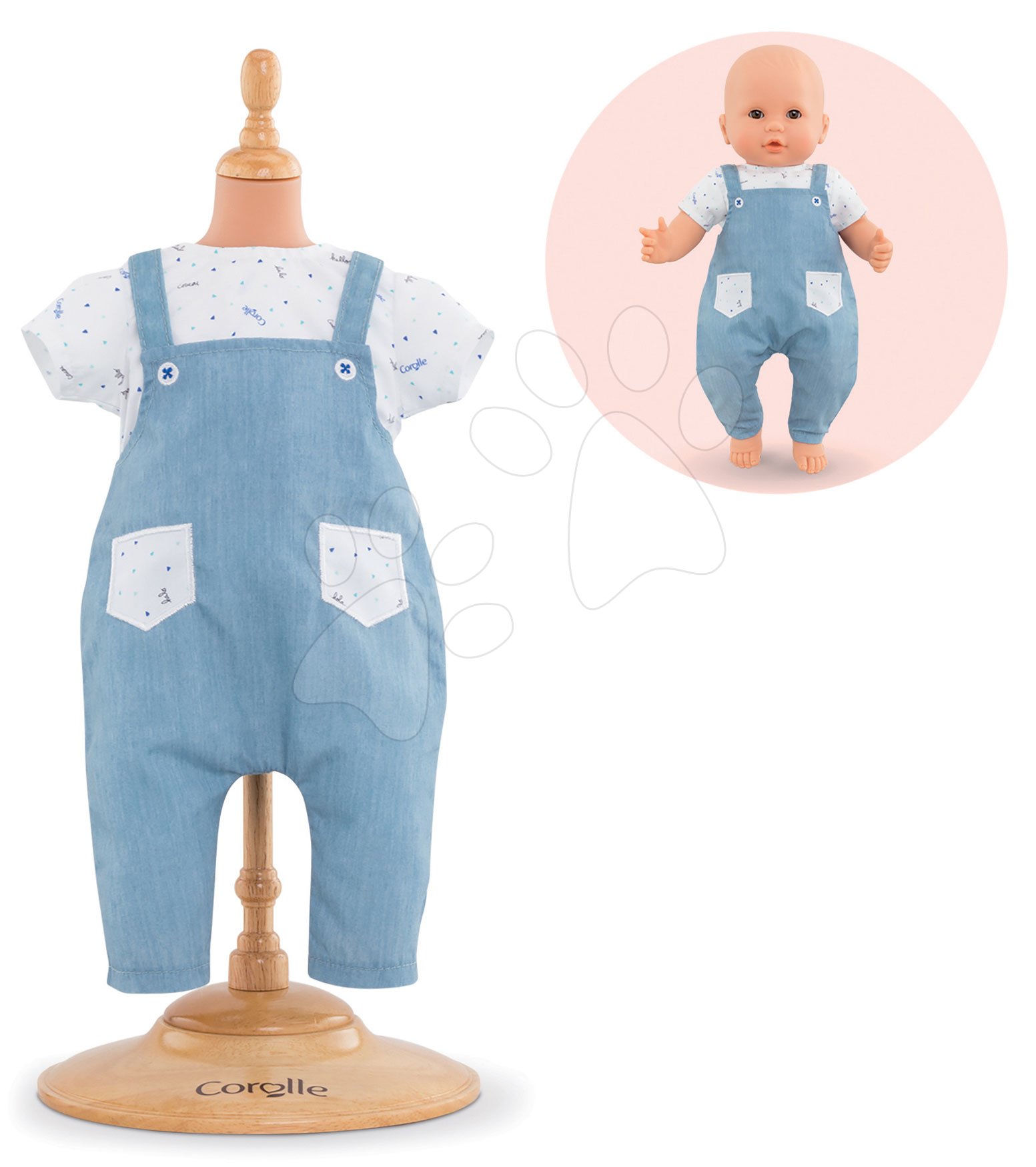 Ruha szett T-shirts&Overalls Mon Grand Poupon Corolle 36 cm játékbaba részére 24 hó-tól