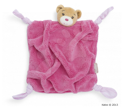 Kaloo plüss mackó Plume-Raspberry Bear Doudou 962306 rózsaszín