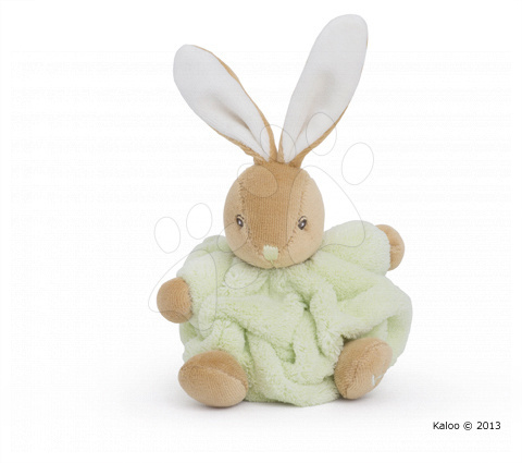 Hračky pre bábätká - Plyšový zajačik Plume-Green Rabbit Kaloo 18 cm v darčekovom balení pre najmenších zelený