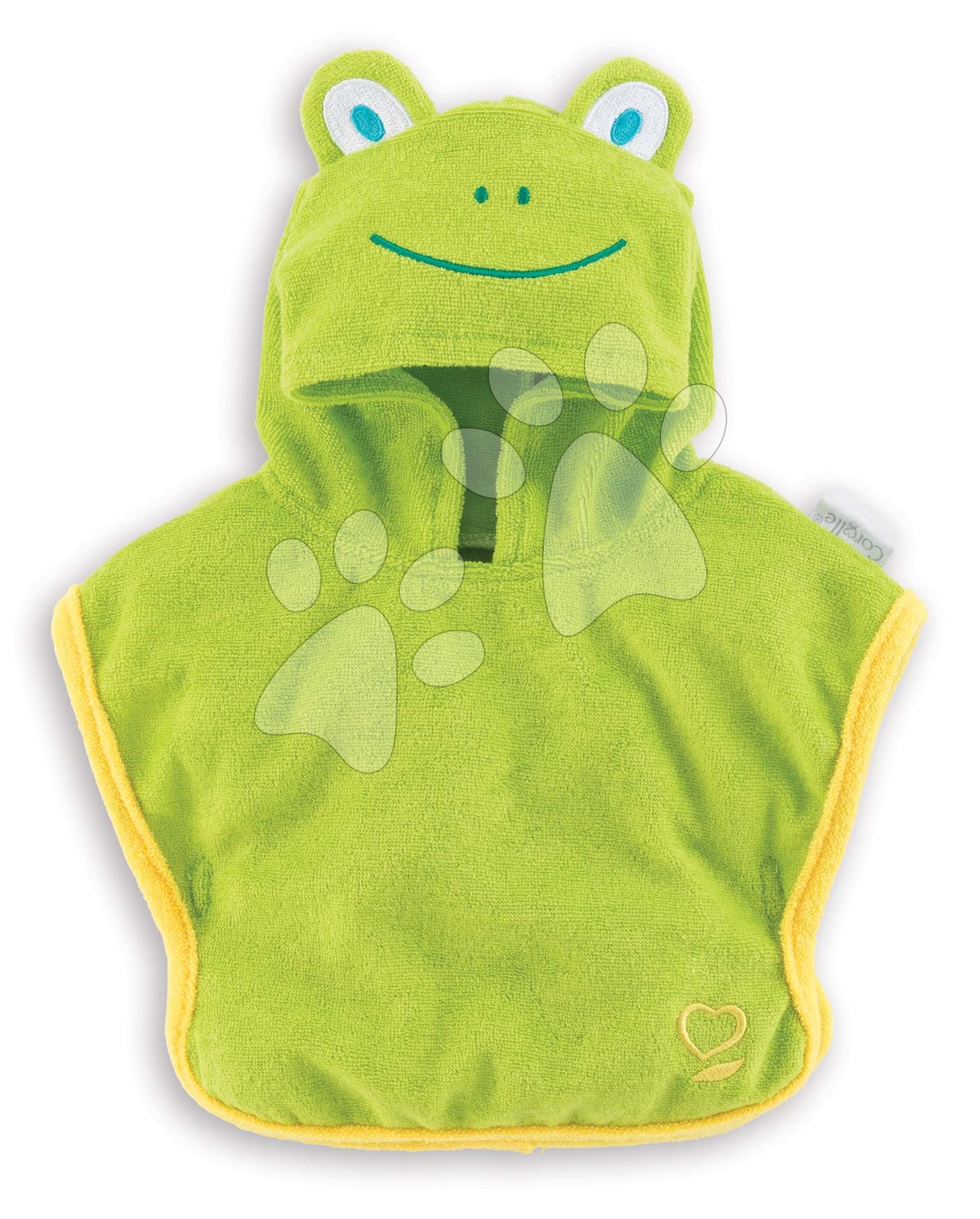 Fürdőköpeny Bathrobe Frog Mon Grand Poupon Corolle 36 cm játékbabának 24 hó-tól