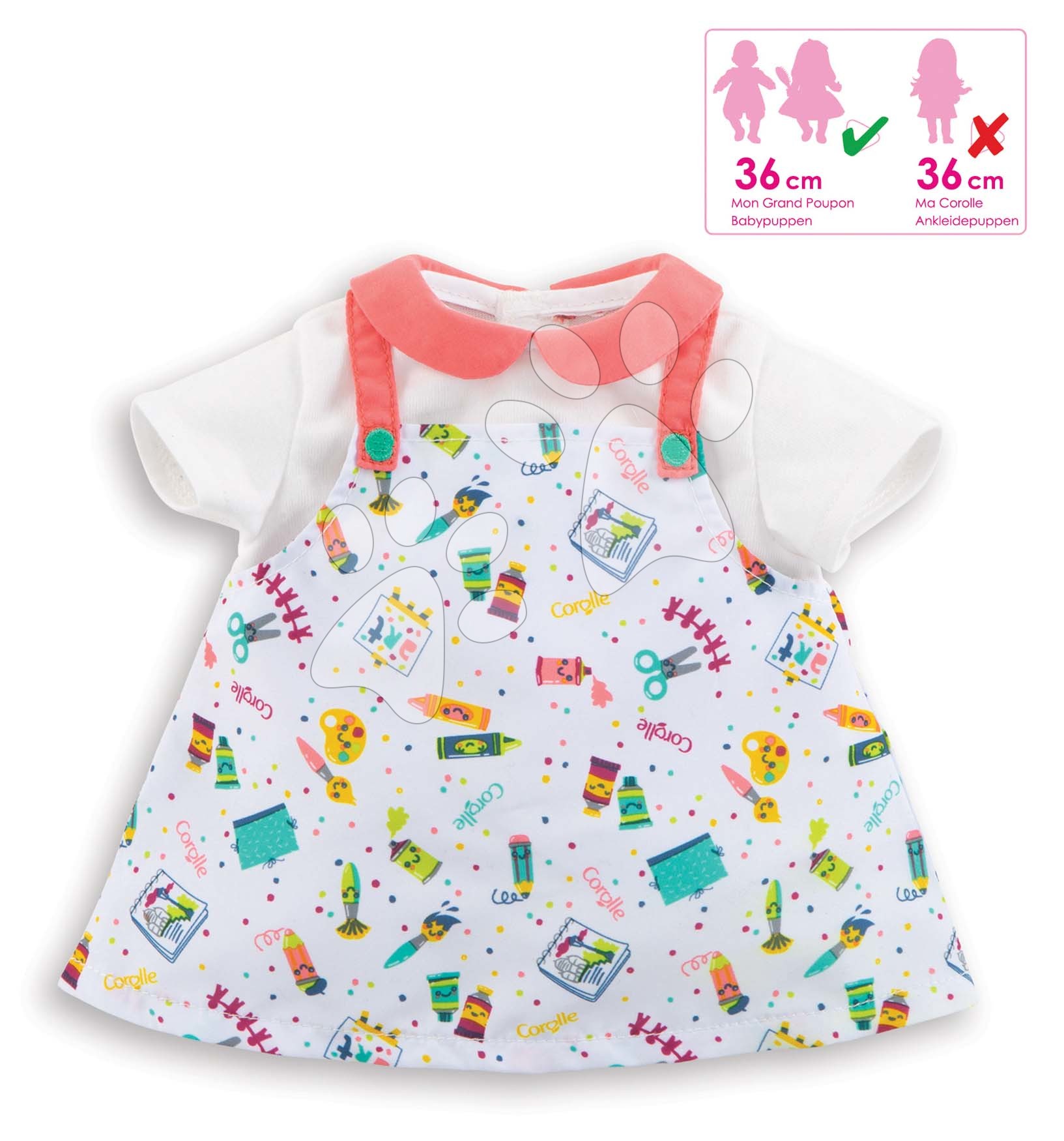 Oblečenie Dress Little Artist Mon Grand Poupon Corolle pre 36 cm bábiku od 24 mes