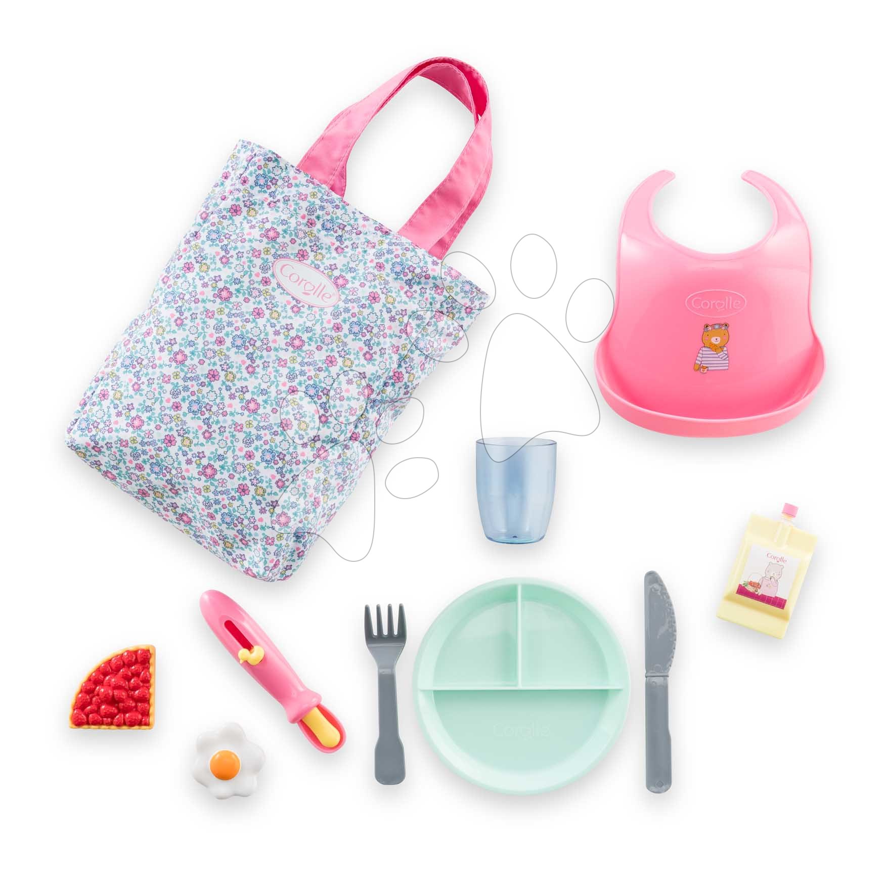 Ebédkészlet játékbabának Large Mealtime Set Corolle 36-42 cm babának 24 hó-tól