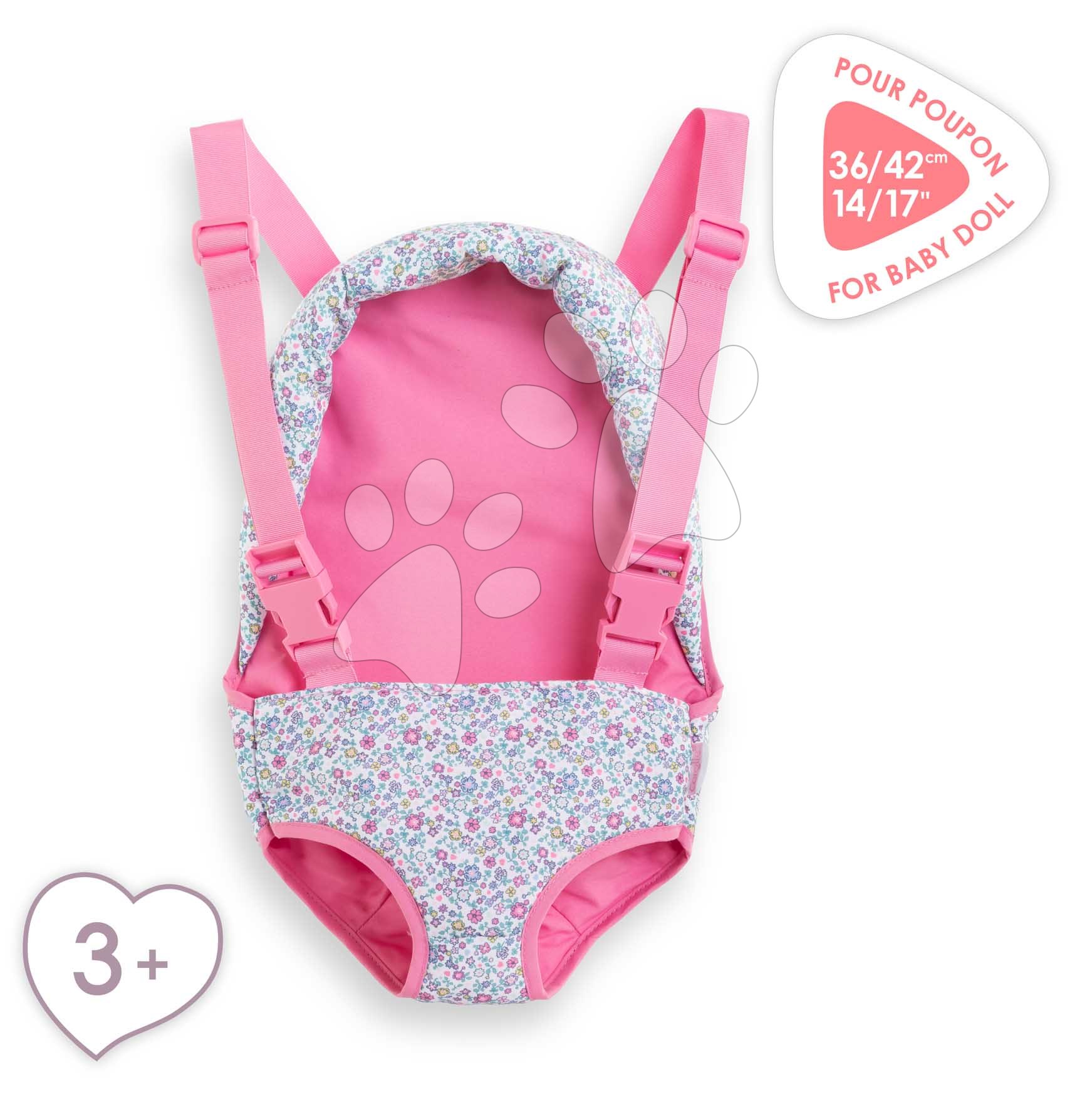 Babahordozó játékbabának Flowered Baby Doll Slink Corolle 36-42 cm babának állítható vállpánttal