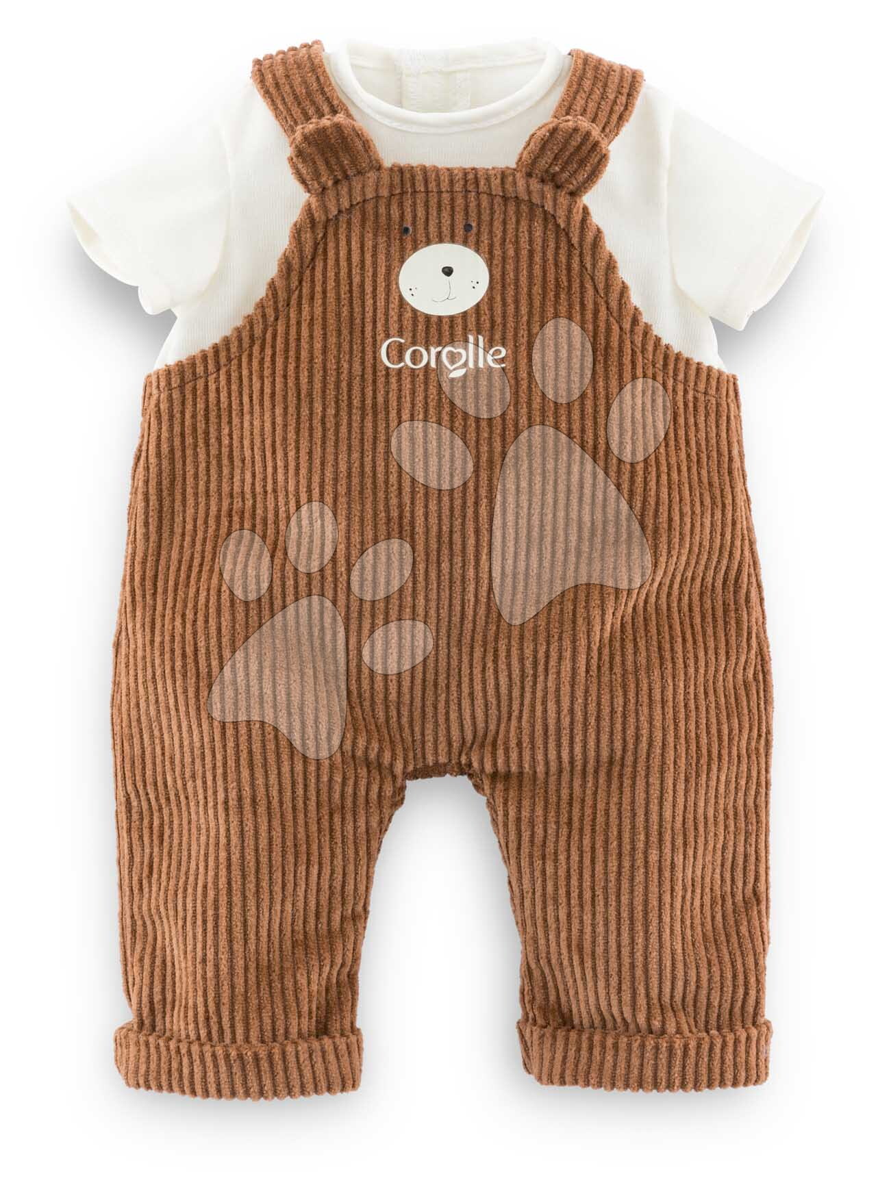 Kantáros nadrág trikóval játékbabának Bear Overalls & T-Shirt Little Explorer Mon Grand Poupon Corolle 36 cm játékbabának 24 hó-tól