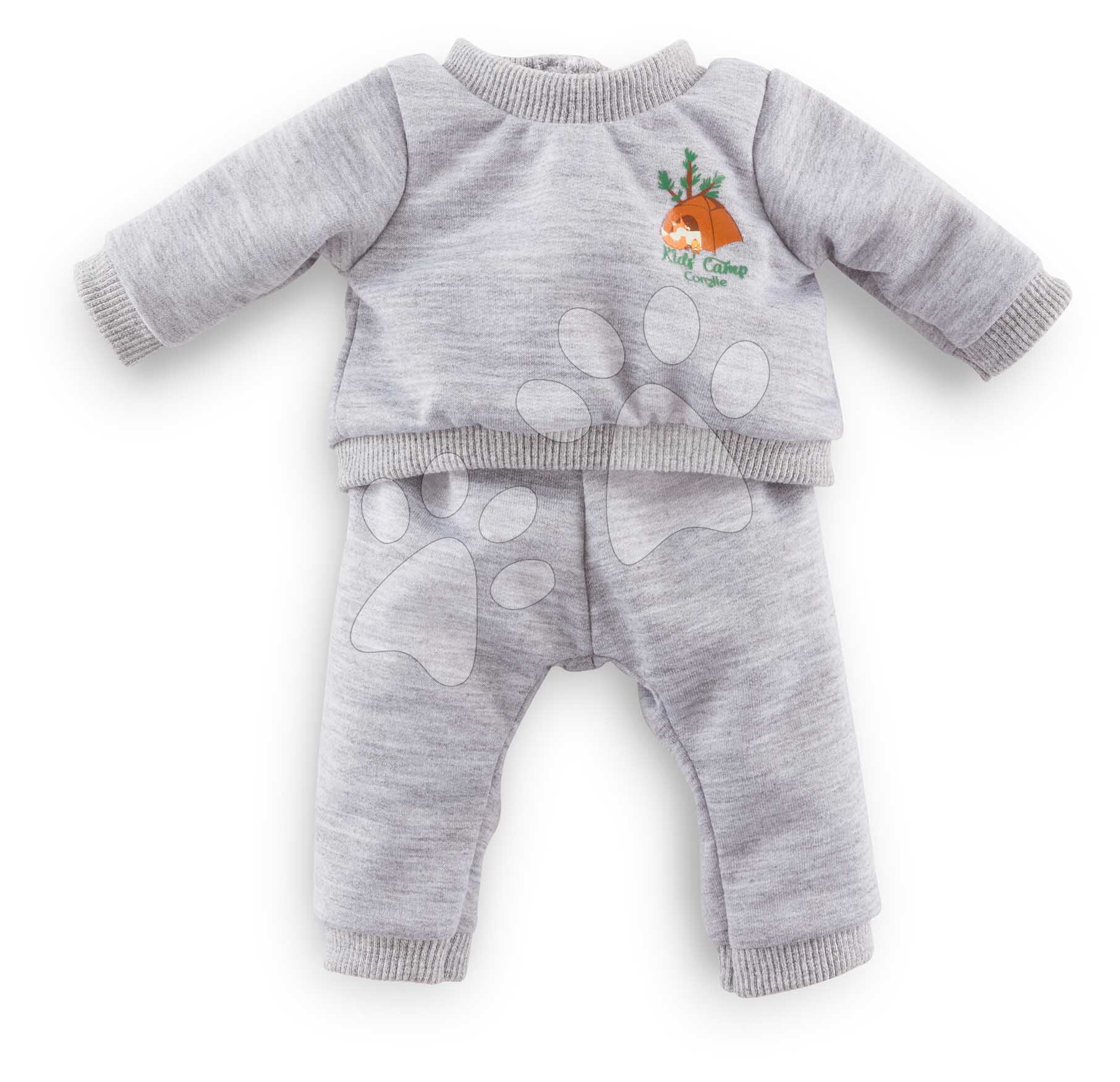 Melegítő szett játékbabának Grey Joggings Little Explorer Mon Grand Poupon Corolle 36 cm játékbabának 24 hó-tól
