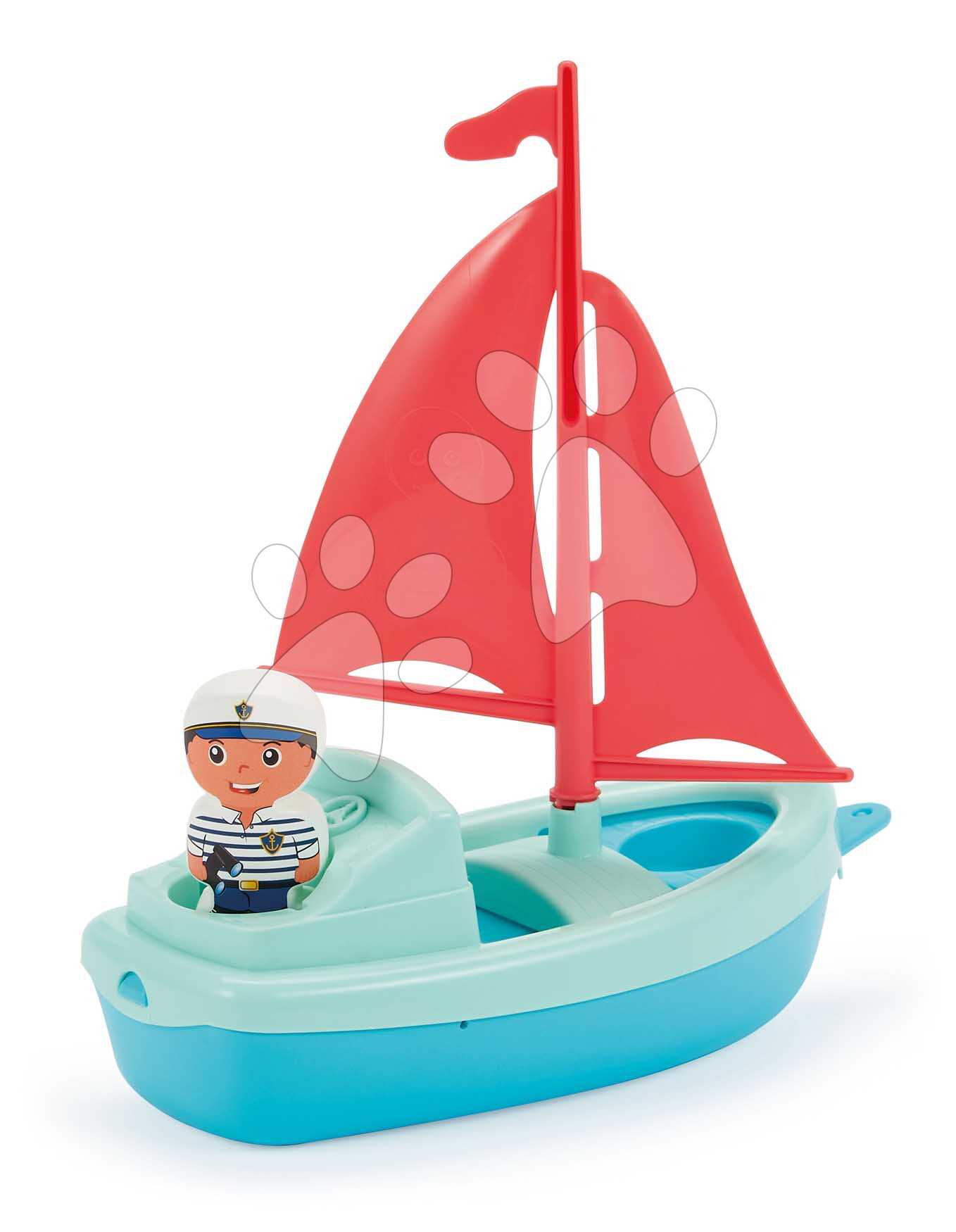 Plachetnica s námorníkom Écoiffier dĺžka 22,5 cm tyrkysová od 18 mes