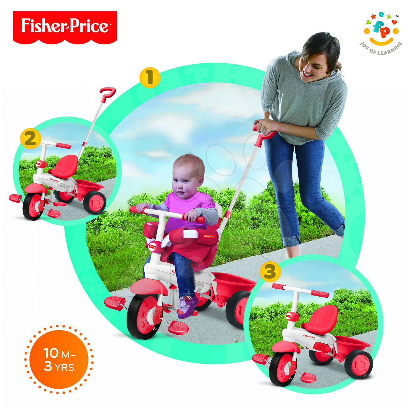 smarTrike gyerek tricikli Fisher-Price 1460333 Classic Red