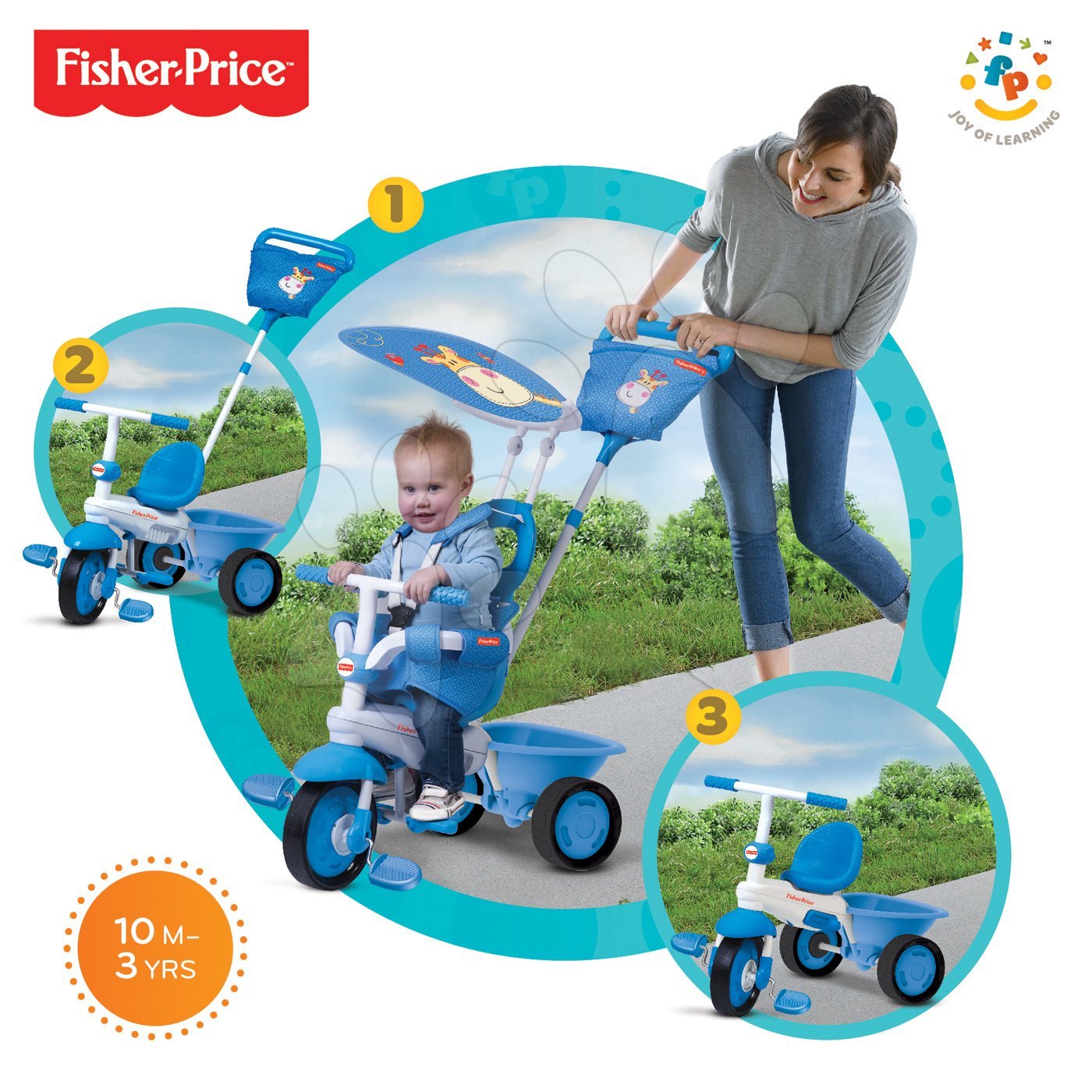 E-shop smarTrike detská trojkolka Fisher-Price Elite Blue 1463733 modrá