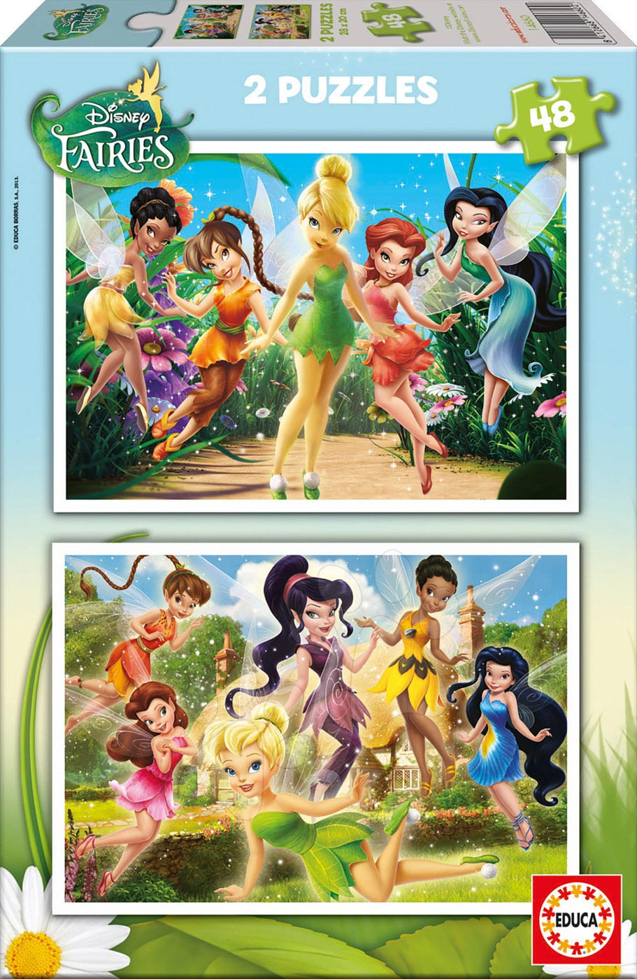 Otroške puzzle do 100 delov - Otroške puzzle Fairies Educa 2x48 delov