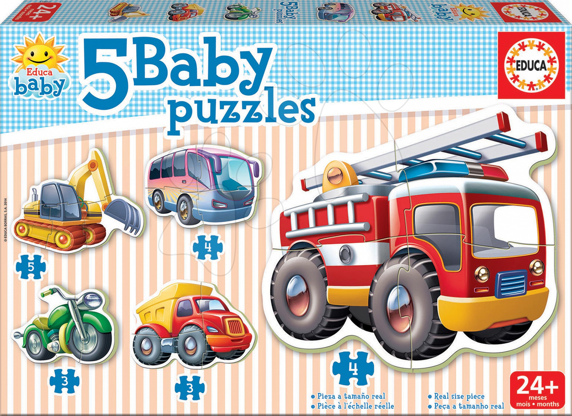 Educa baby dětské puzzle Dopravní prostředky 14866