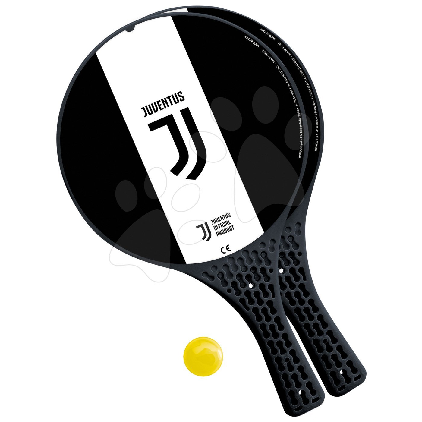 Mondo tenisz szett FC Juventus 2 ütővel és labdával 15022 fekete-fehér