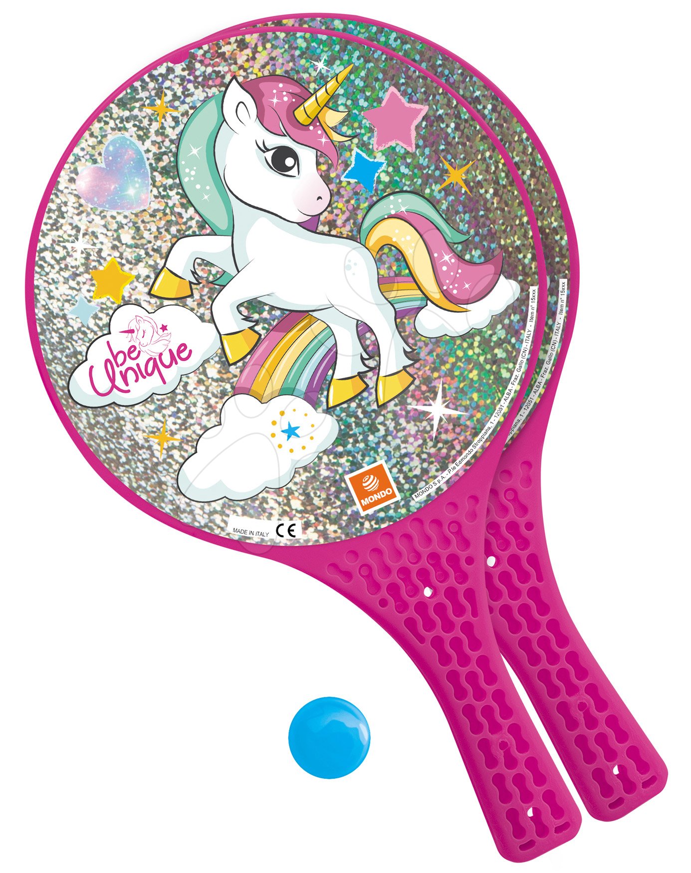 Tenis - Plážový tenis Jednorožec Unicorn Mondo 2*22 cm rakety a míček