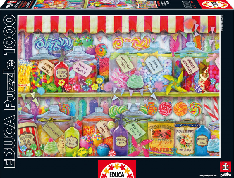 E-shop Educa Puzzle Genuine Candy Shop 1000 dielikov 16291 farebné