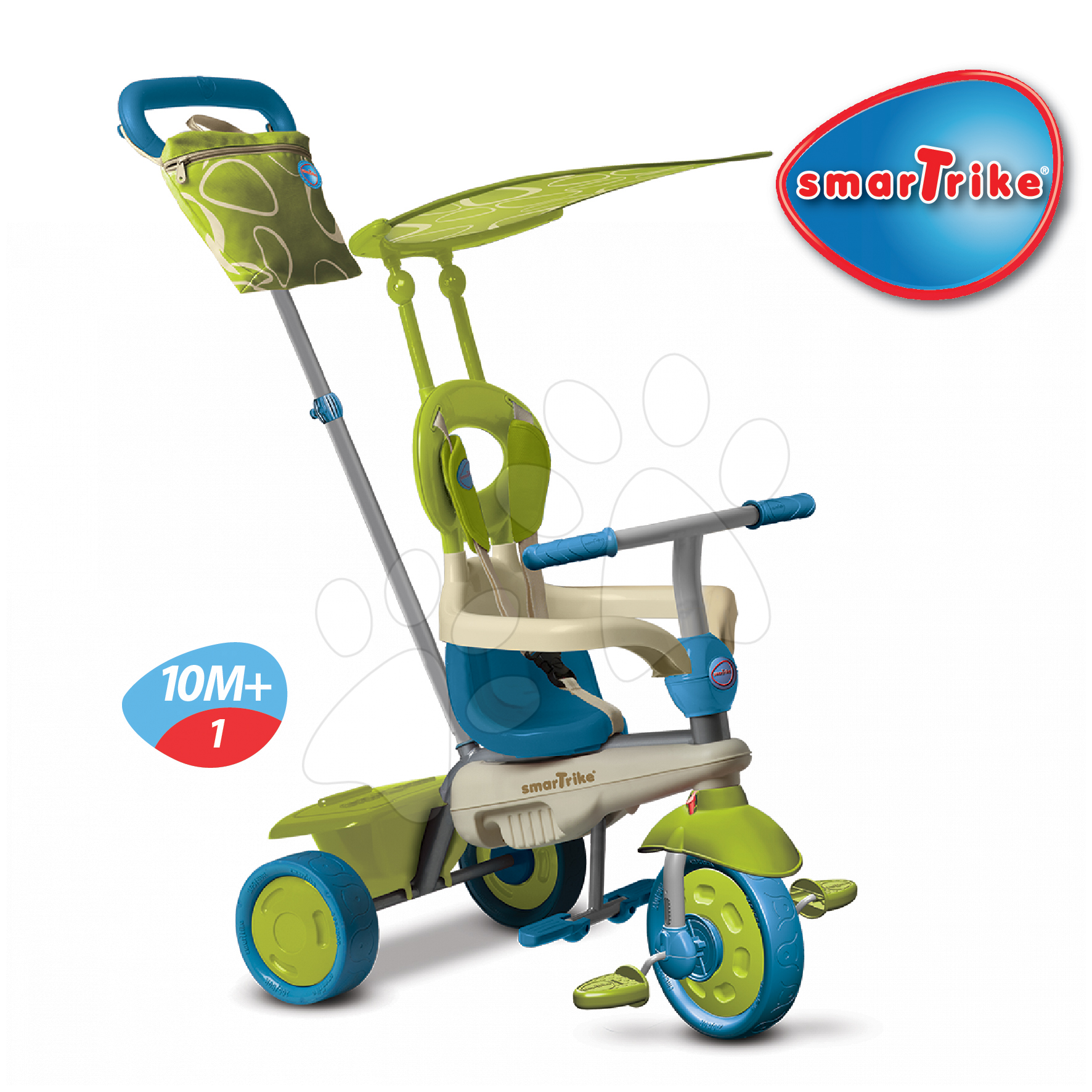 E-shop smarTrike trojkolka Vanilla Touch Steering 6700900 zeleno-modrá