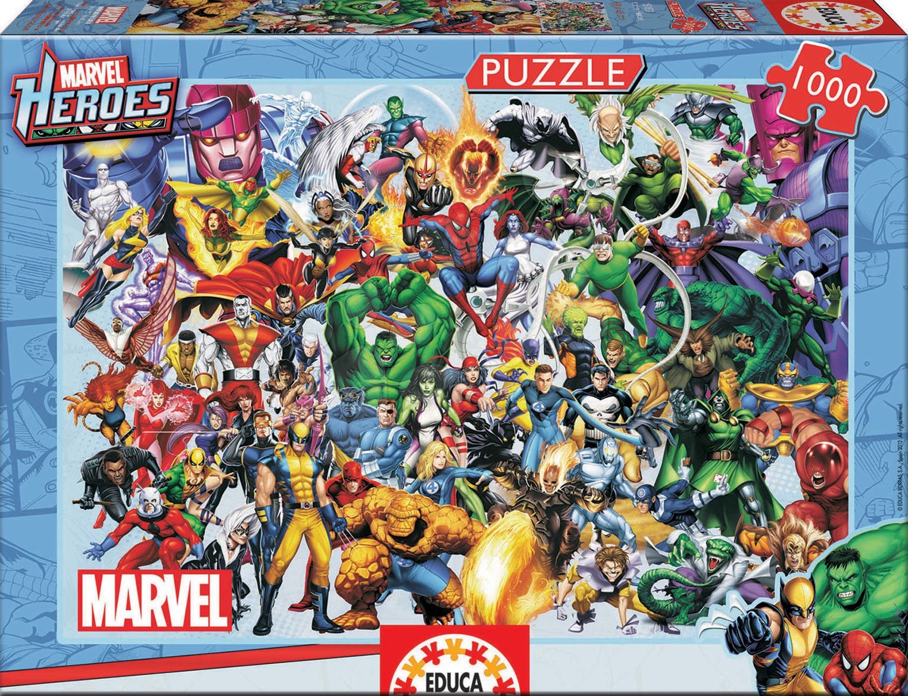 Educa Puzzle Marvel Heroes 1000 dílků 15193 barevné