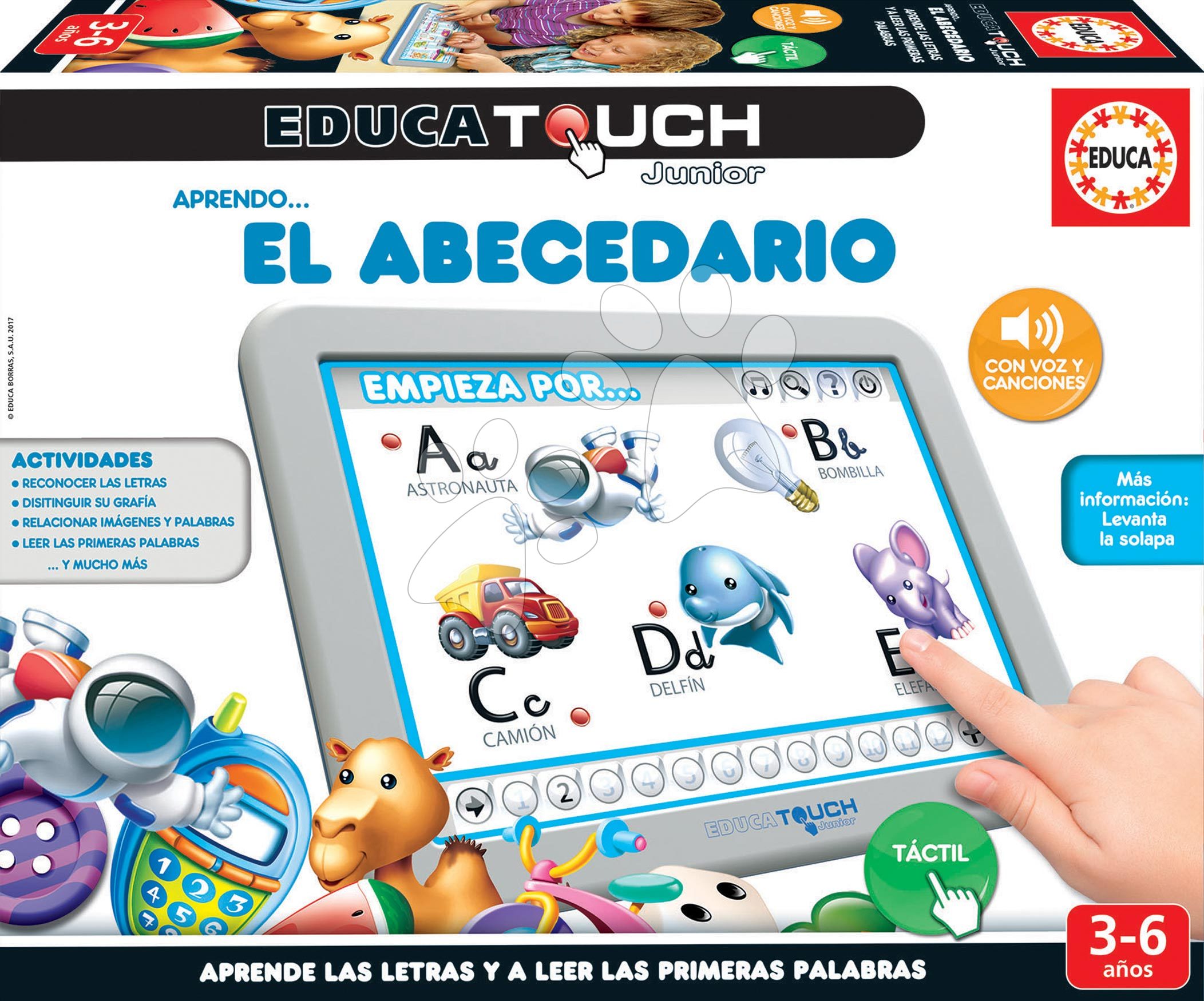 Tablet elektronický Alphabet Educa Učíme sa abecedu a iné hry v španielčine od 3 rokov