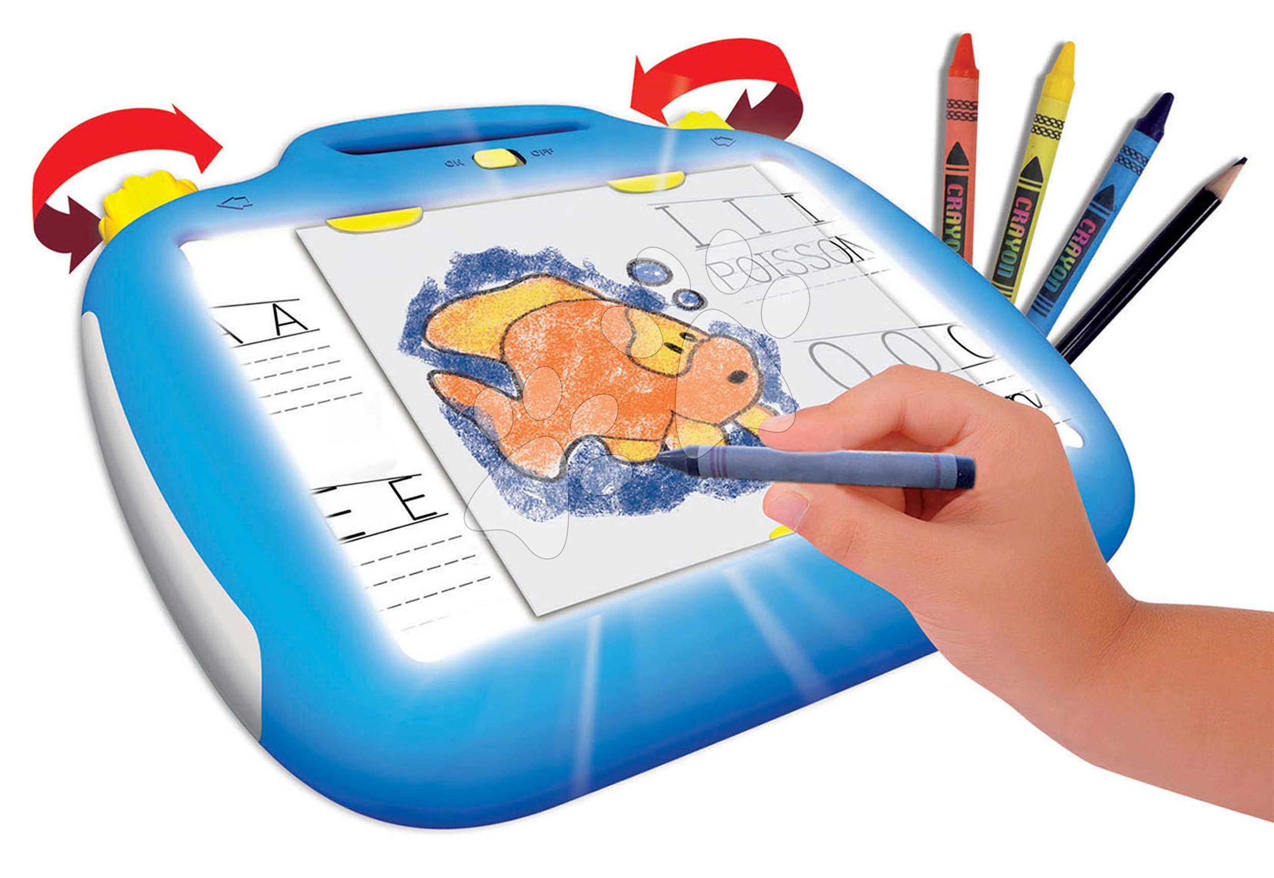 Wir lernen, mit dem elektronischen Tablet und den Buntstiften My First ...