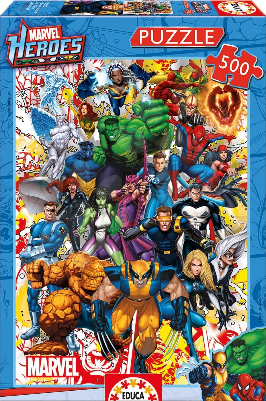 E-shop Educa Puzzle Marvel Heroes 500 dielov 15560 farebné