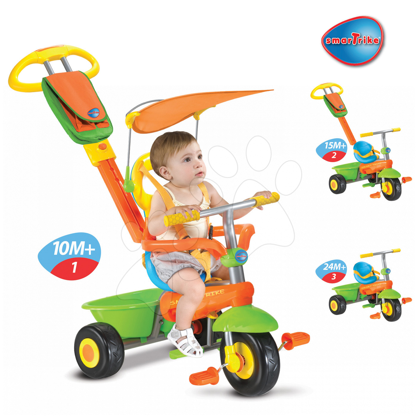 smarTrike tricikli DX 1560400 narancssárga-zöld