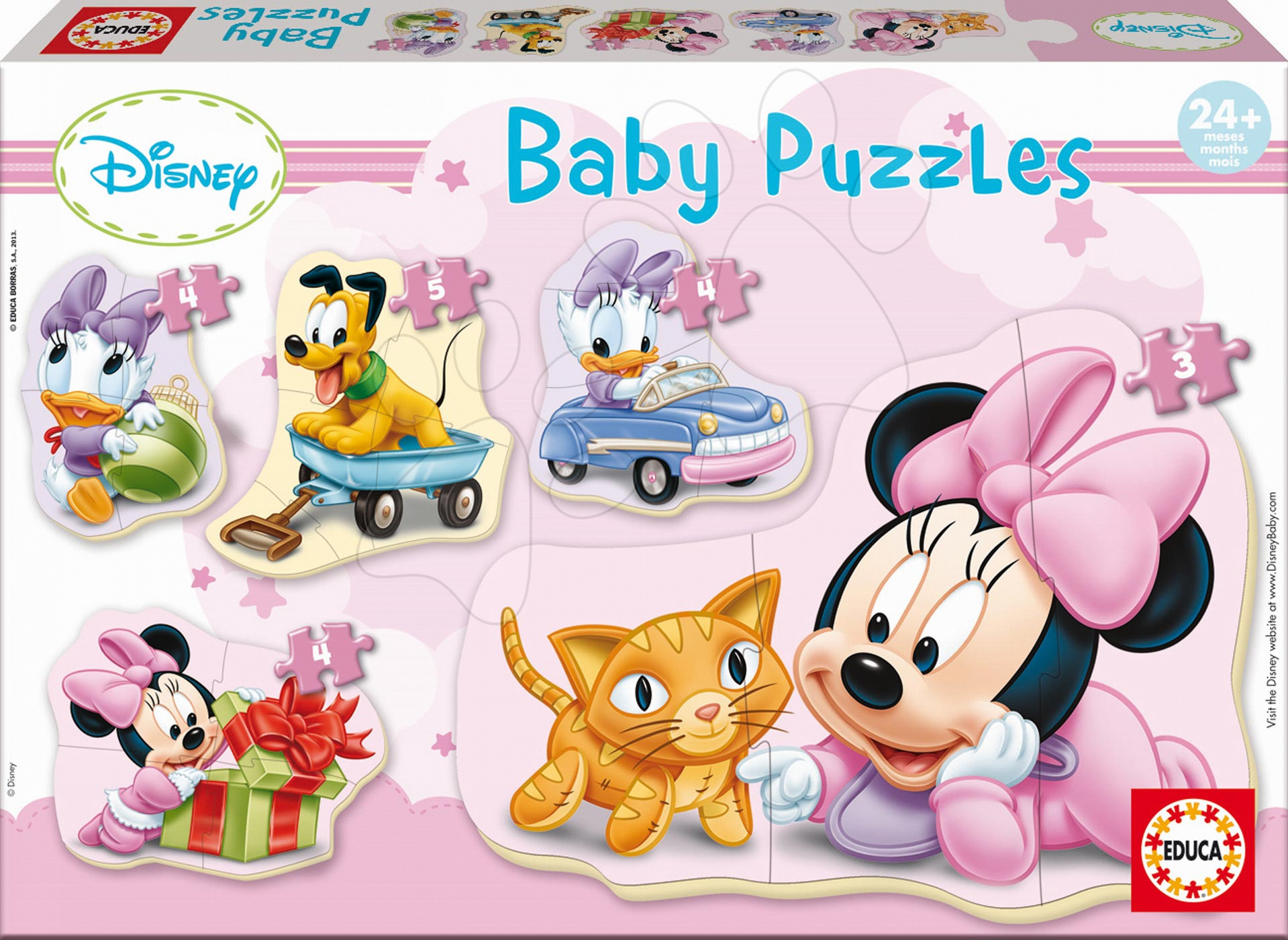 E-shop Educa baby detské puzzle Baby Minnie 15612 farebné