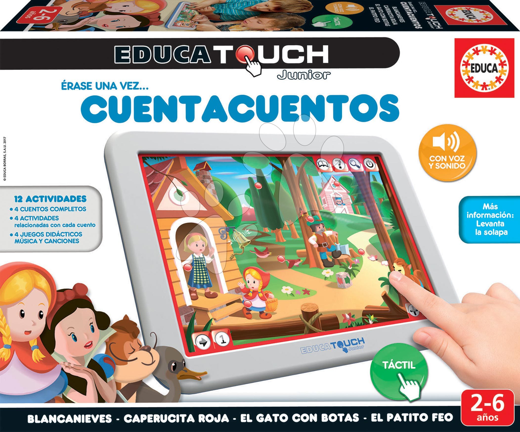 E-shop Tablet elektronický Cuenta Cuentos Educa so 4 rozprávkami a aktivitami v španielčine od 2 rokov