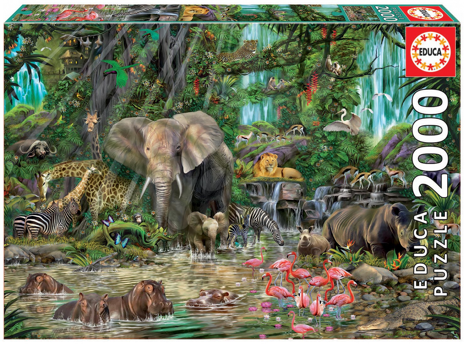 E-shop Educa Puzzle African Jungle 2000 dielikov 16013 farebné