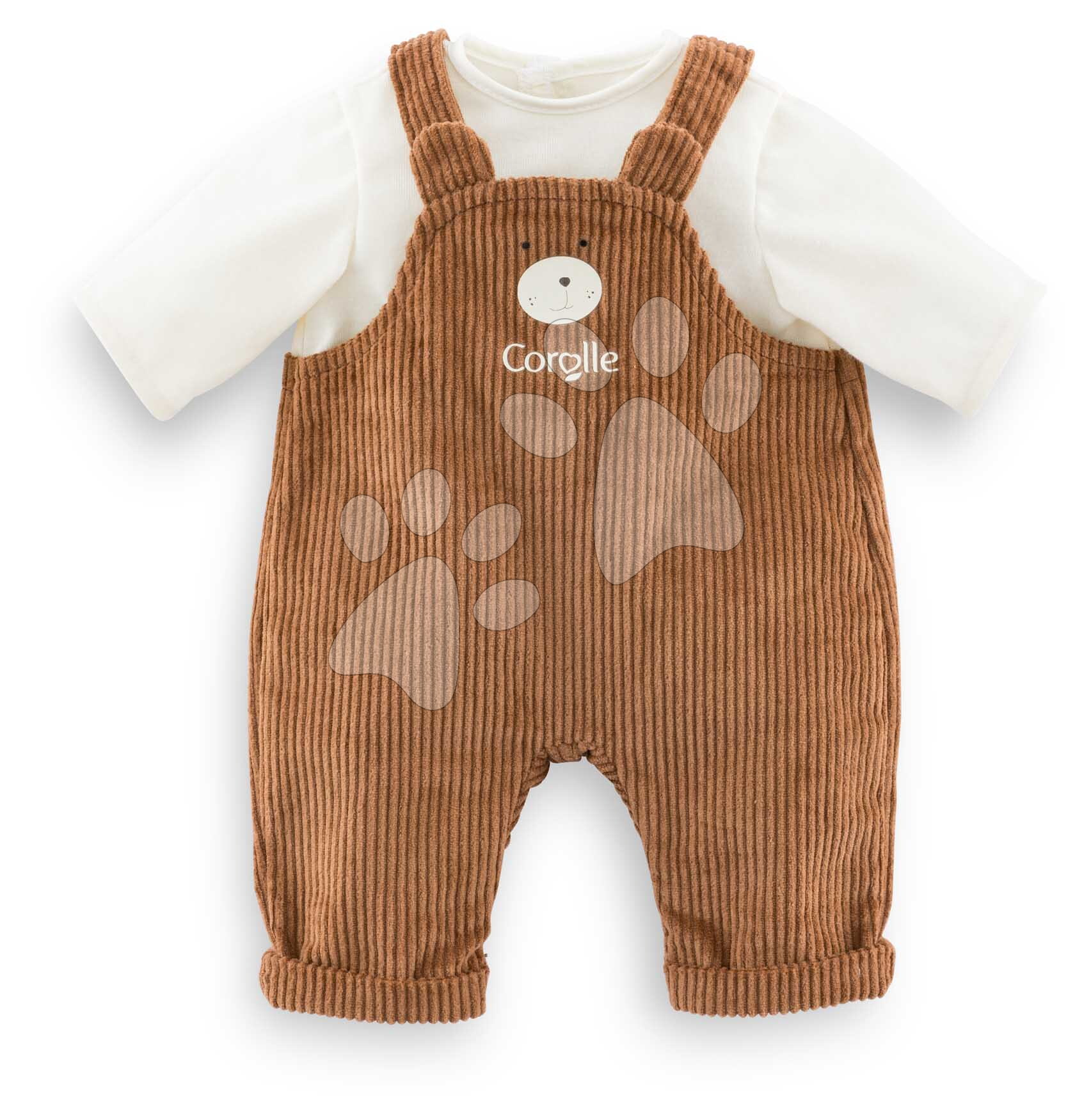 Kertésznadrág és trikó játékbabának Bear Overalls & T-Shirt Little Explorer Mon Grand Poupon Corolle 42 cm játékbabára 24 hó-tól