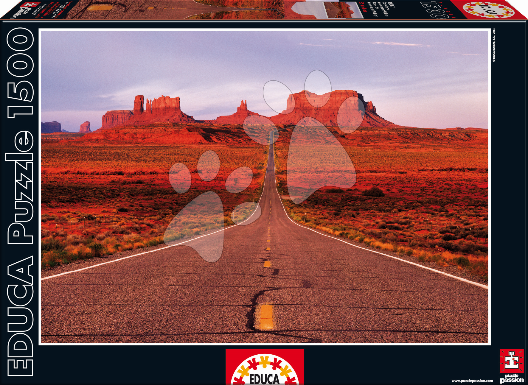 Puzzle 1500 dielne - Puzzle Cesta Monument Valley Educa 1500 dielov