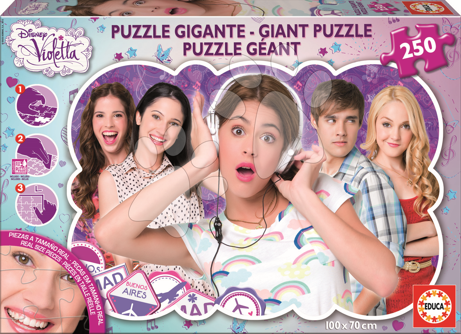 Detské puzzle Giant Violetta Educa 240 dielov 15857 farebné