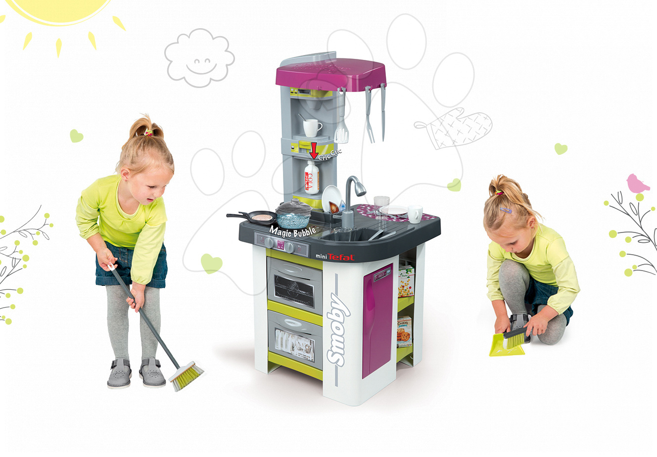 Smoby kuchynka Tefal Studio a upratovacia sada 311027-4