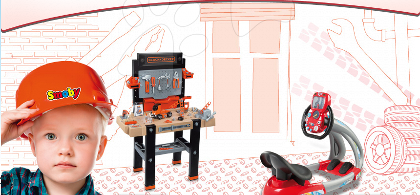 BLACK + DECKER evo Smoby toy tool set