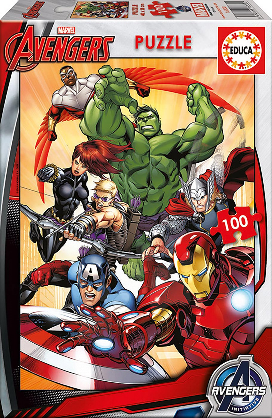 Detské puzzle od 100-300 dielov - Puzzle Avengers Educa 100 dielov od 5 rokov