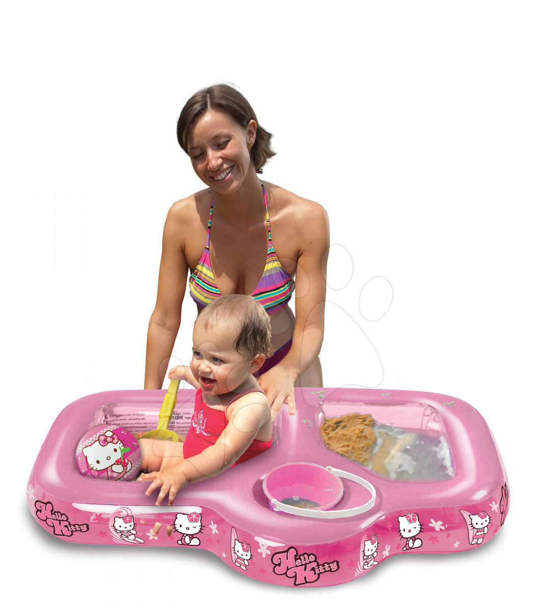 Staré položky - Trojdielny bazén Hello Kitty Mondo na vodu, piesok a vedierko od 24 mes