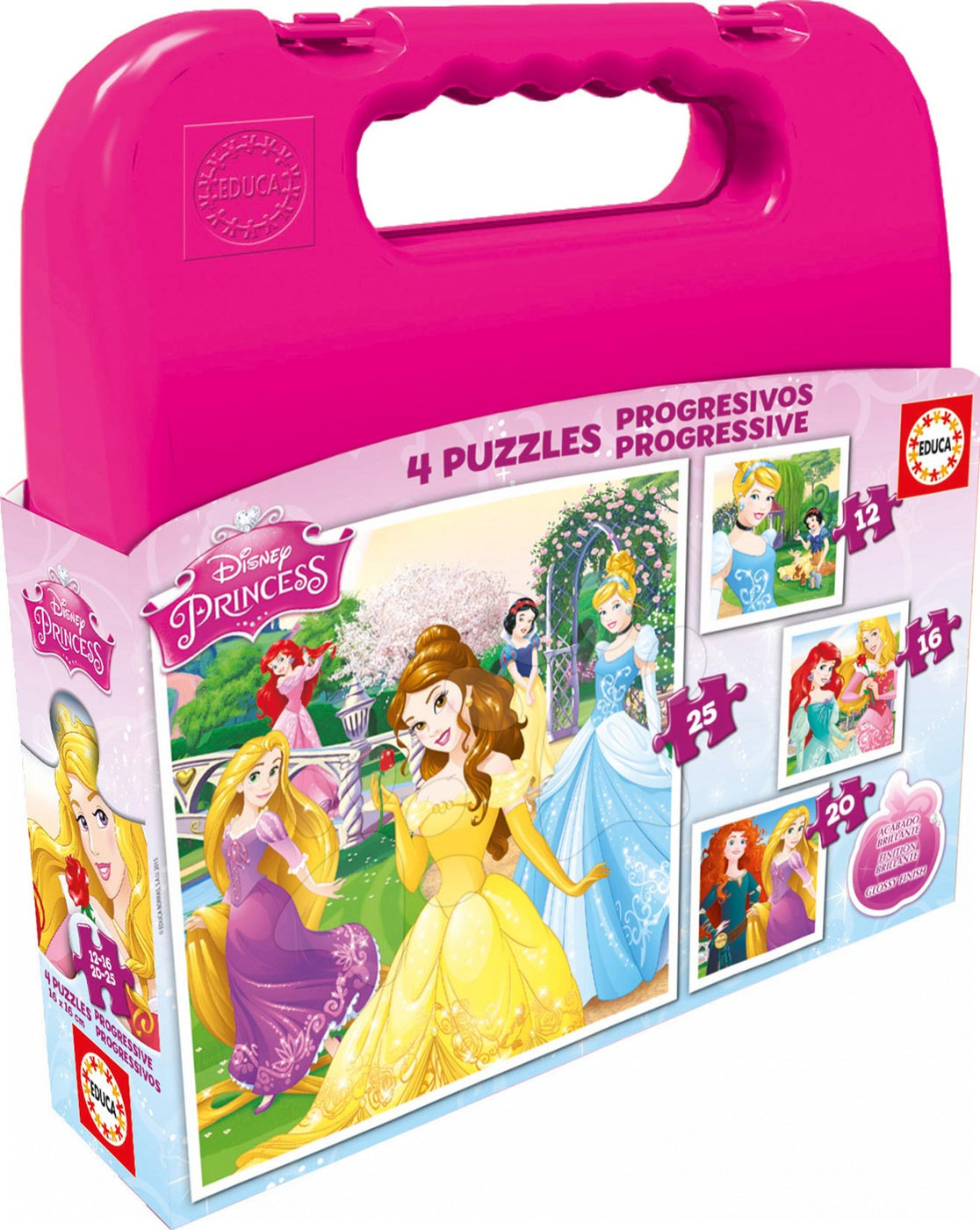 E-shop Detské puzzle Disney Princezné Educa progresívne 25-20-16-12 dielov 16508