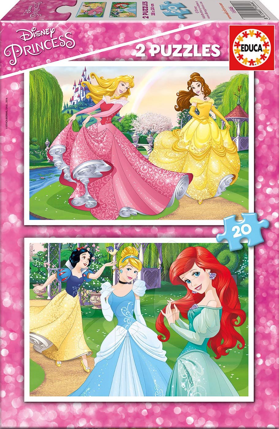 Dětské puzzle Disney Princezny Educa 2x20 dílů 16846