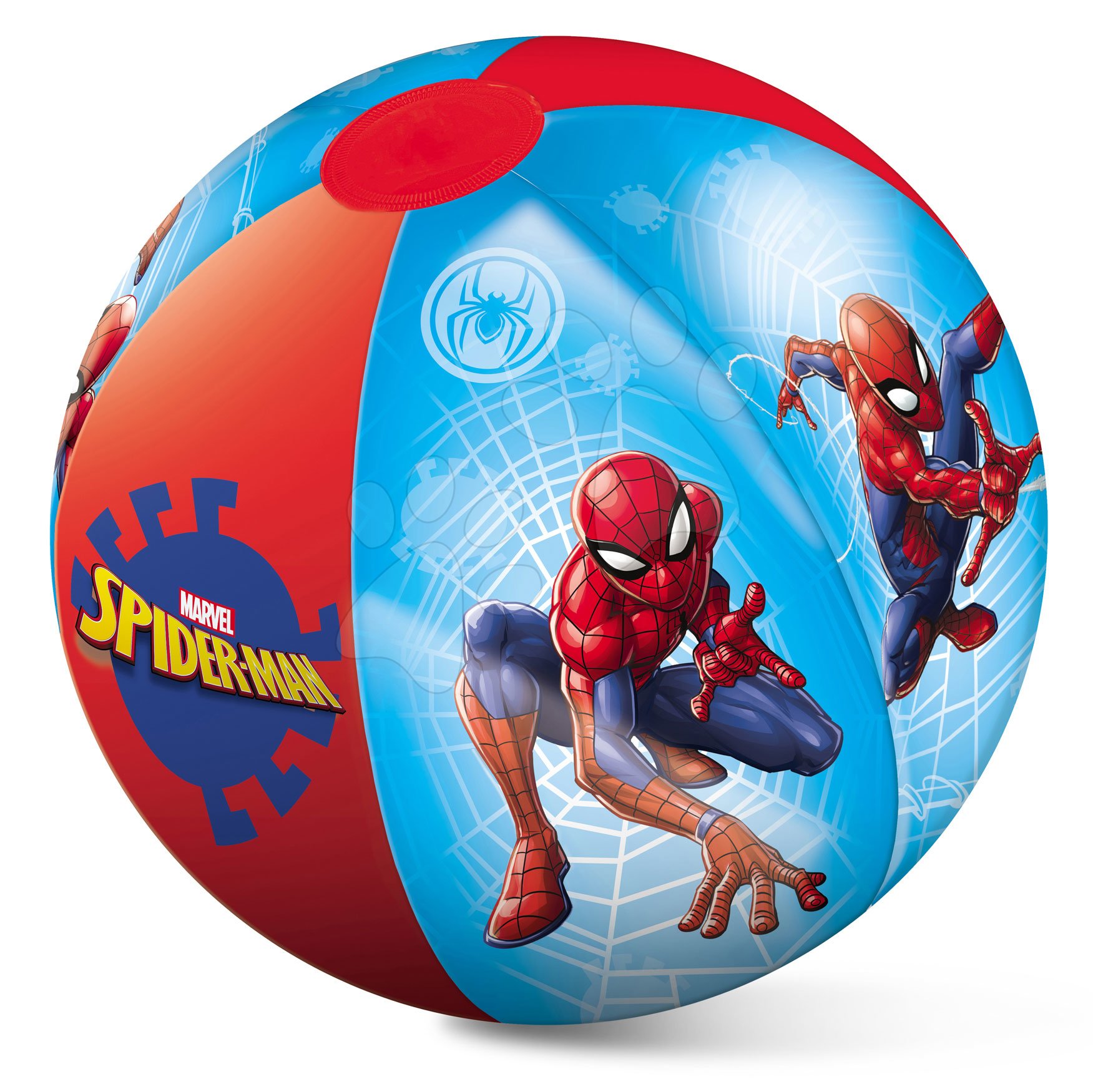 Nafukovacia lopta do vody Spiderman 16069 červeno-modrá
