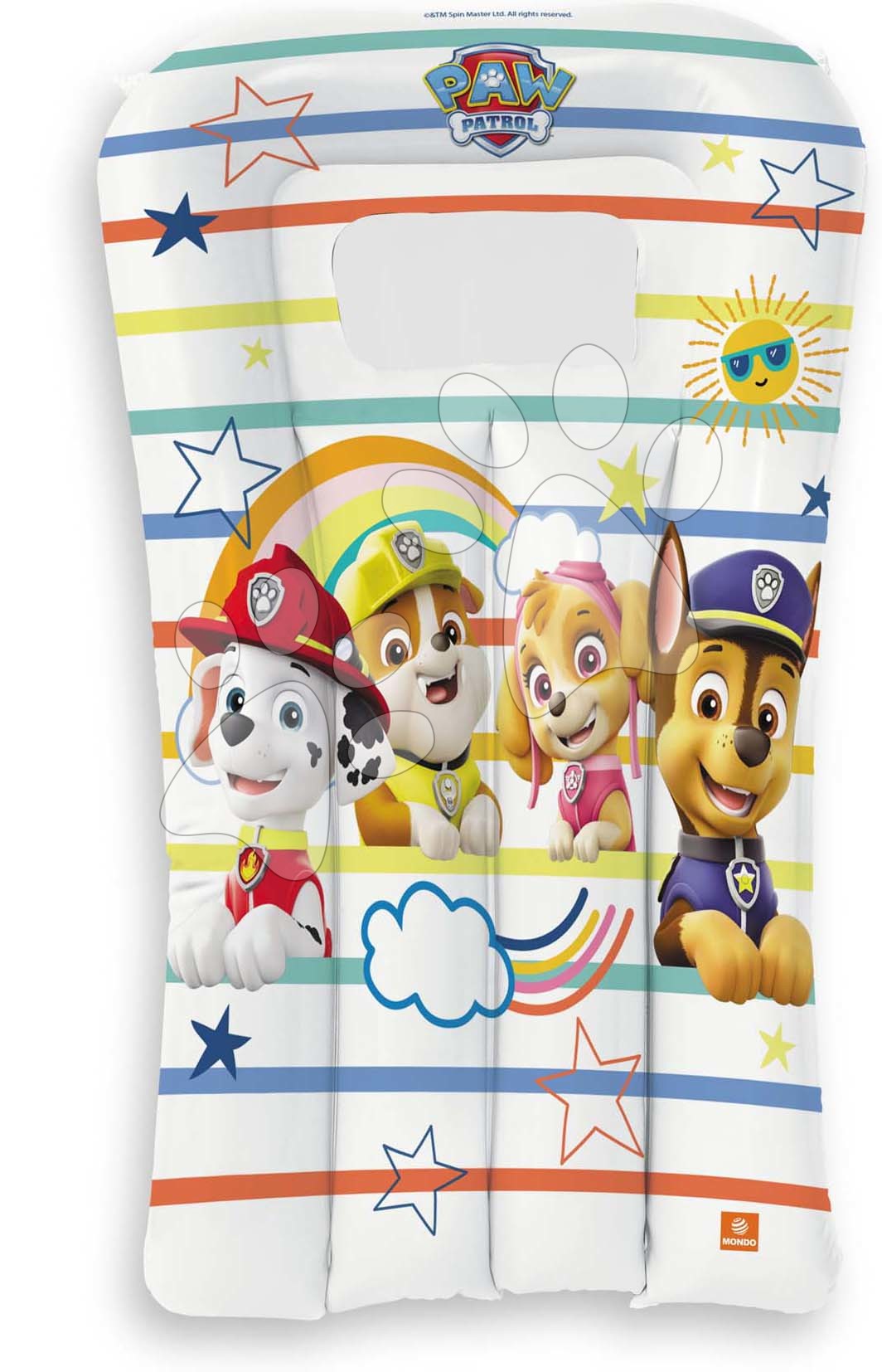 Felfújható gumimatrac Paw Patrol Wave Rider ablakkal a vízbe 75 cm