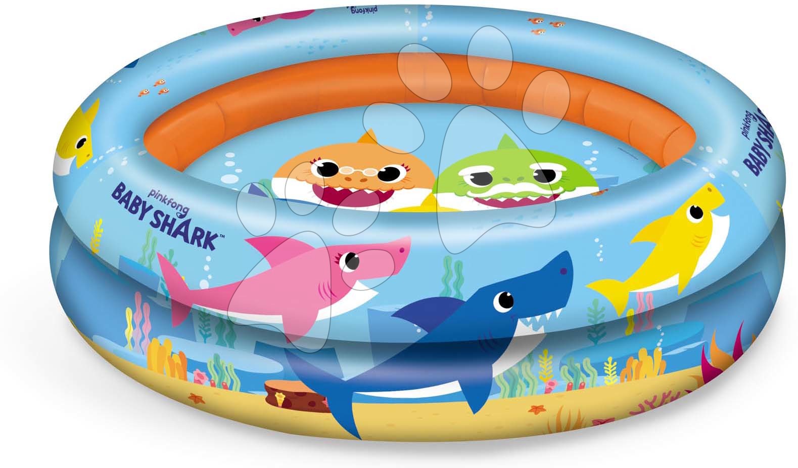 Felfújható kétgyűrűs medence Baby Shark Mondo 100 cm átmérővel 10 hó-tól