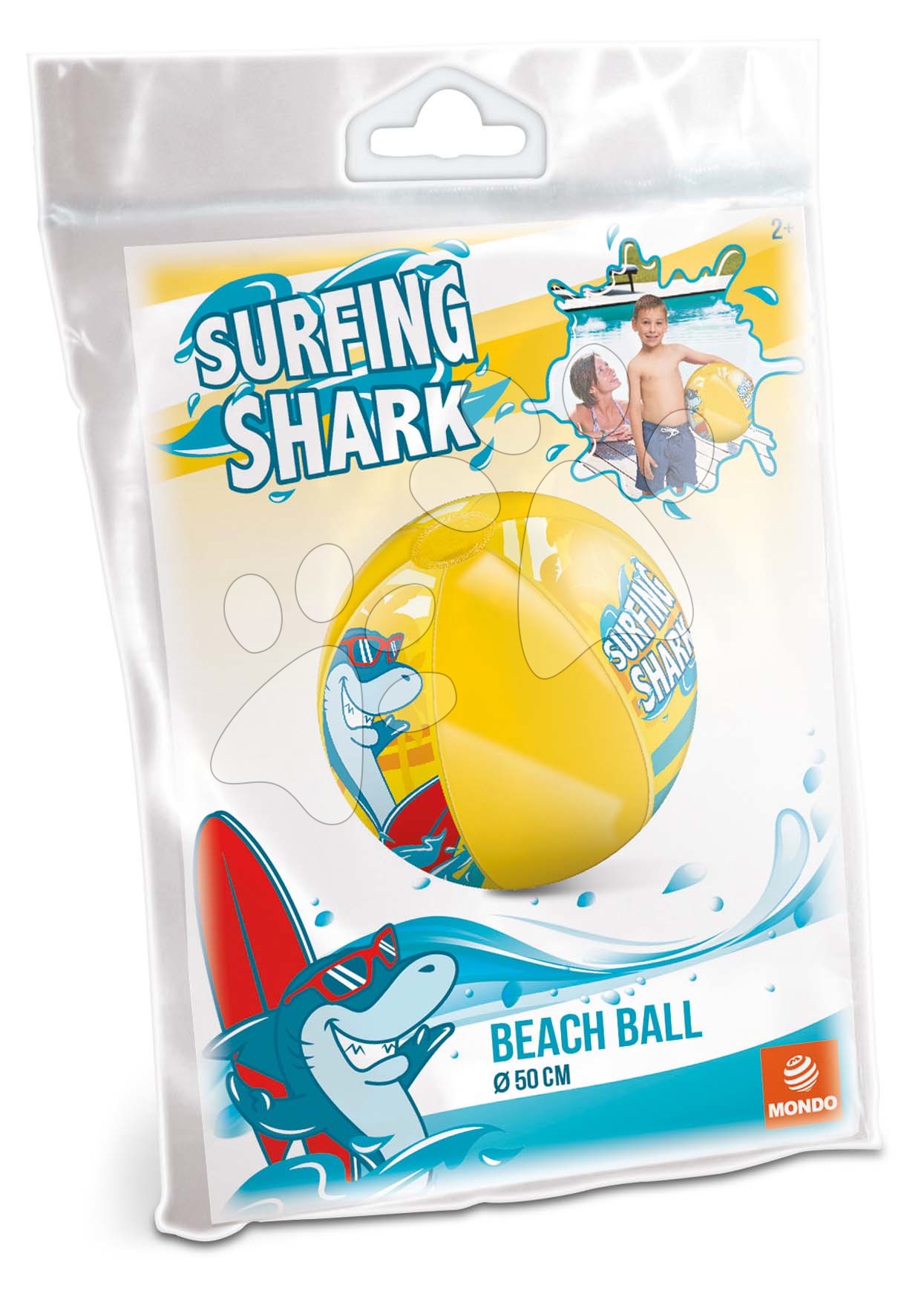 Pallone gonfiabile da spiaggia Surfing Shark Mondo 50 cm dai