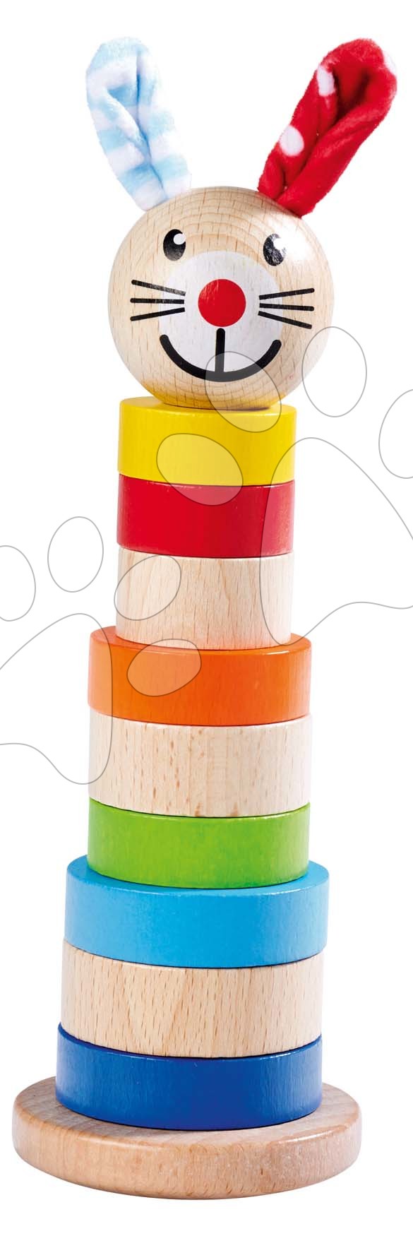 E-shop Drevená skladacia veža Baby Stapel Tower Rabbit Eichhorn 11 dielov výška 20 cm od 12 mes