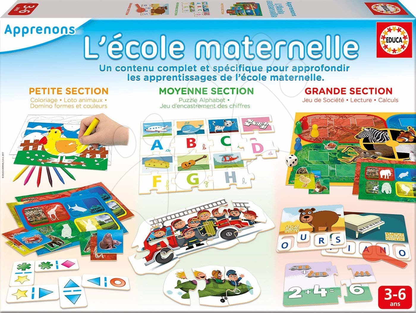 Puzzle pro nejmenší - Naučné hry Kit L'Ecole Maternell Educa puzzle a skládačky 3–6 let