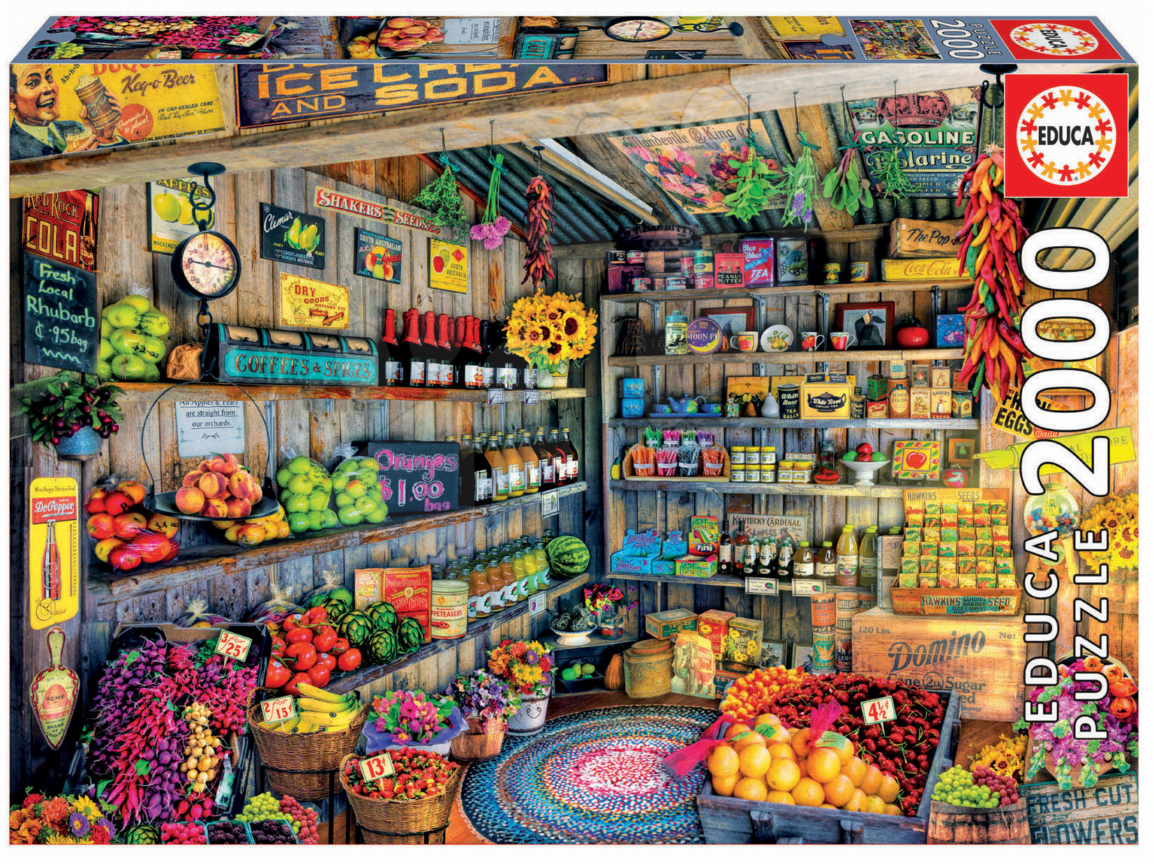 E-shop Educa puzzle Genuine Grocery Shop 2000 dielov 17128