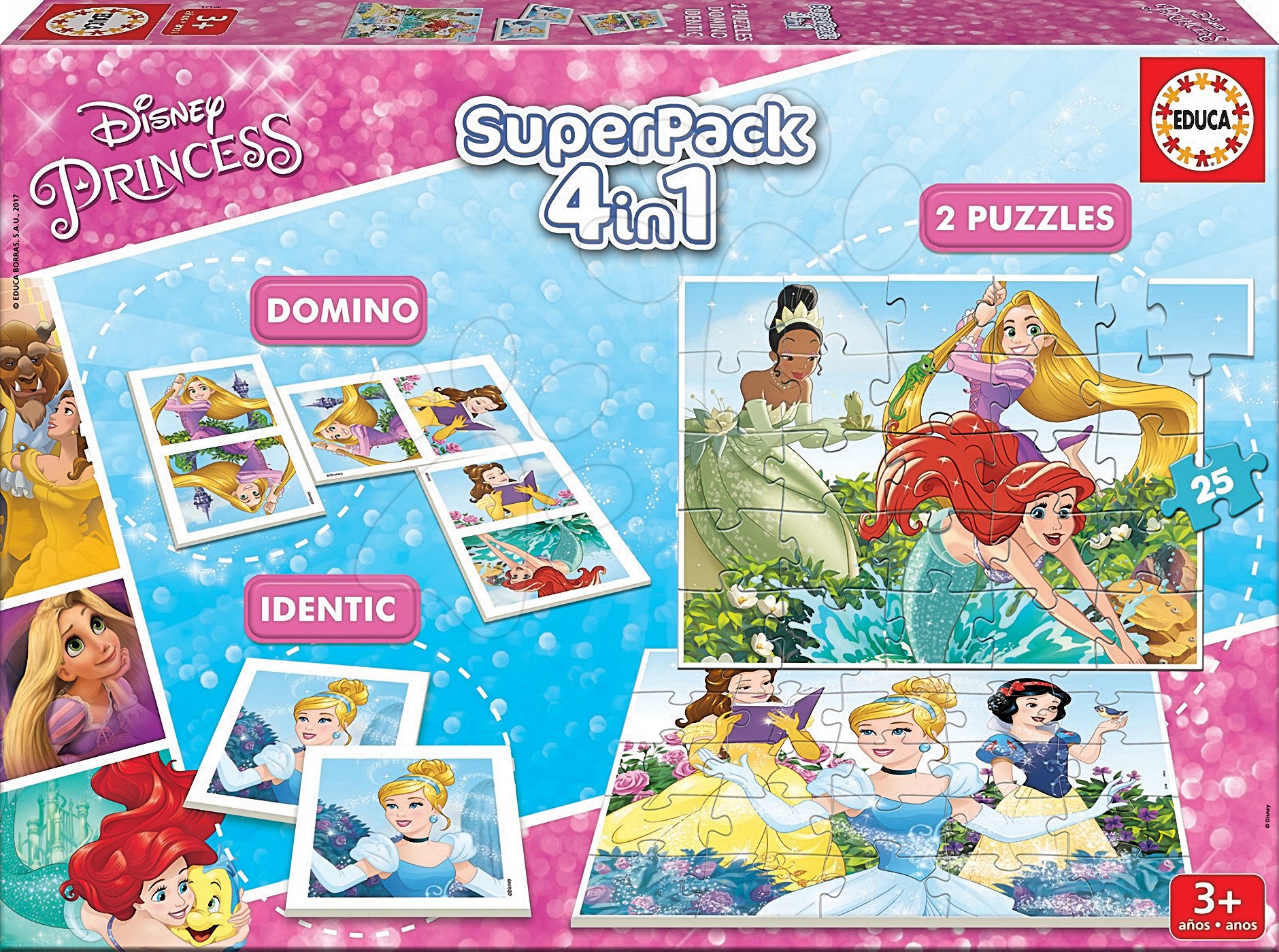 Educa dětské puzzle Disney Princezny SuperPack 4v1 17198