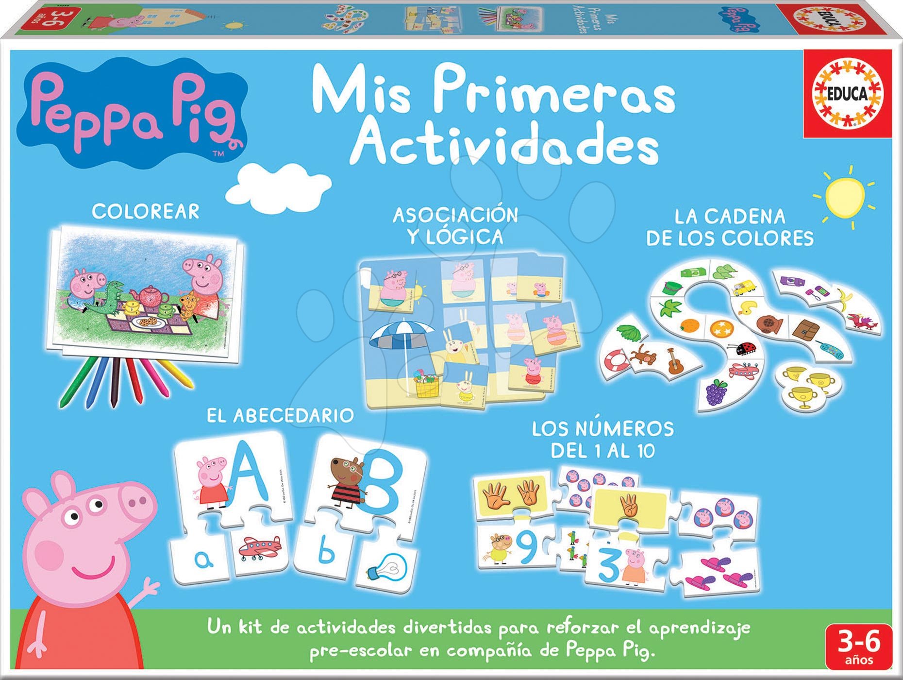 5 diverse attività educative Peppa Pig Educa per i più pic