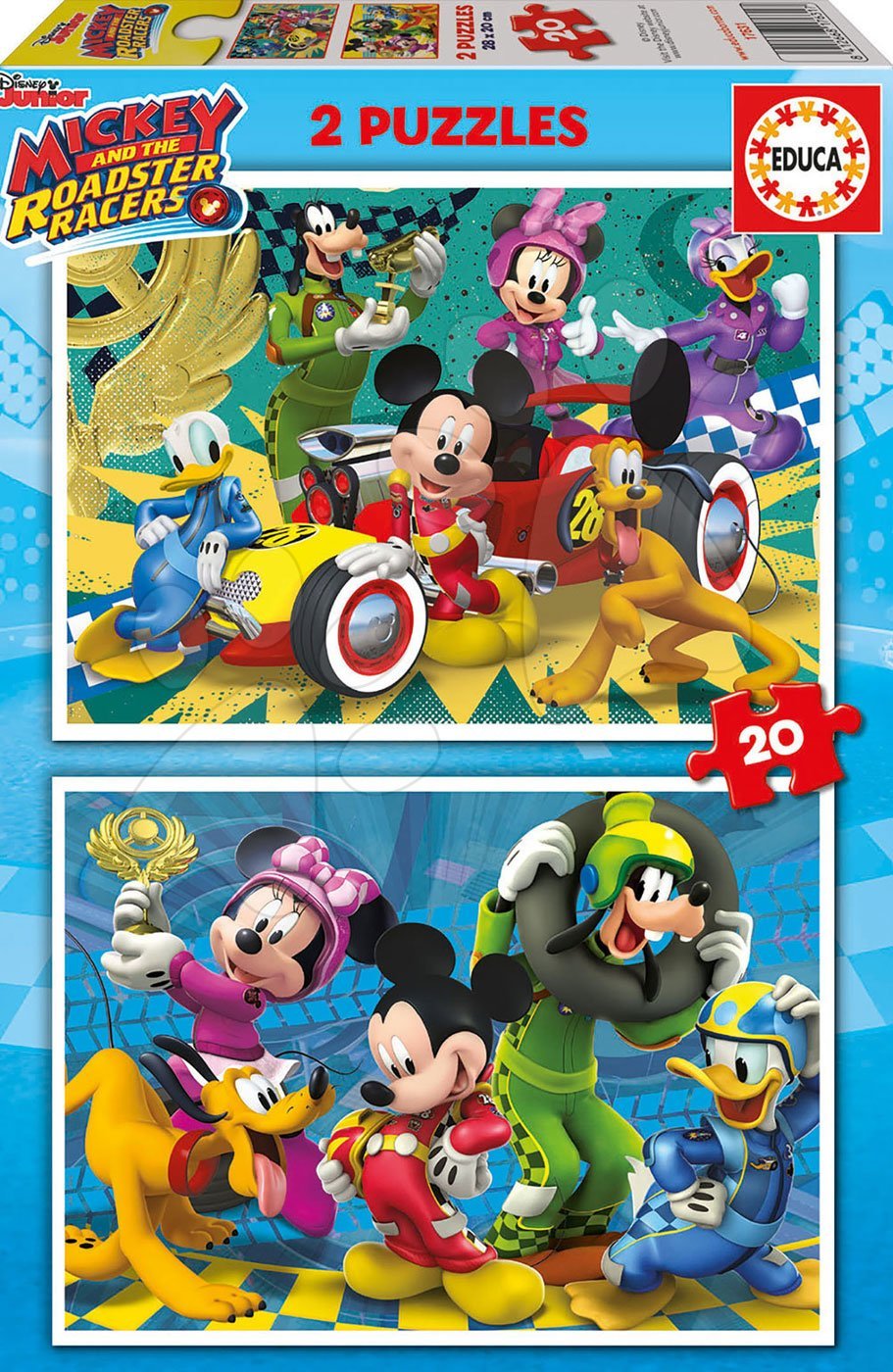 E-shop Educa detské puzzle Mickey Roadser Racers 2x20 dielov 17631