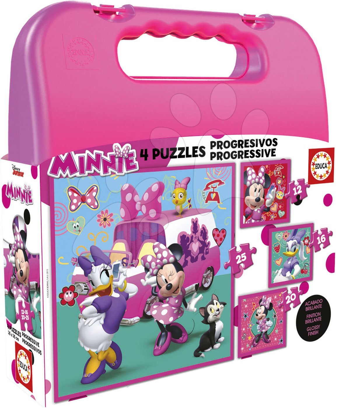 Educa dětské puzzle v kufříku Minnie Happy helpers 17638