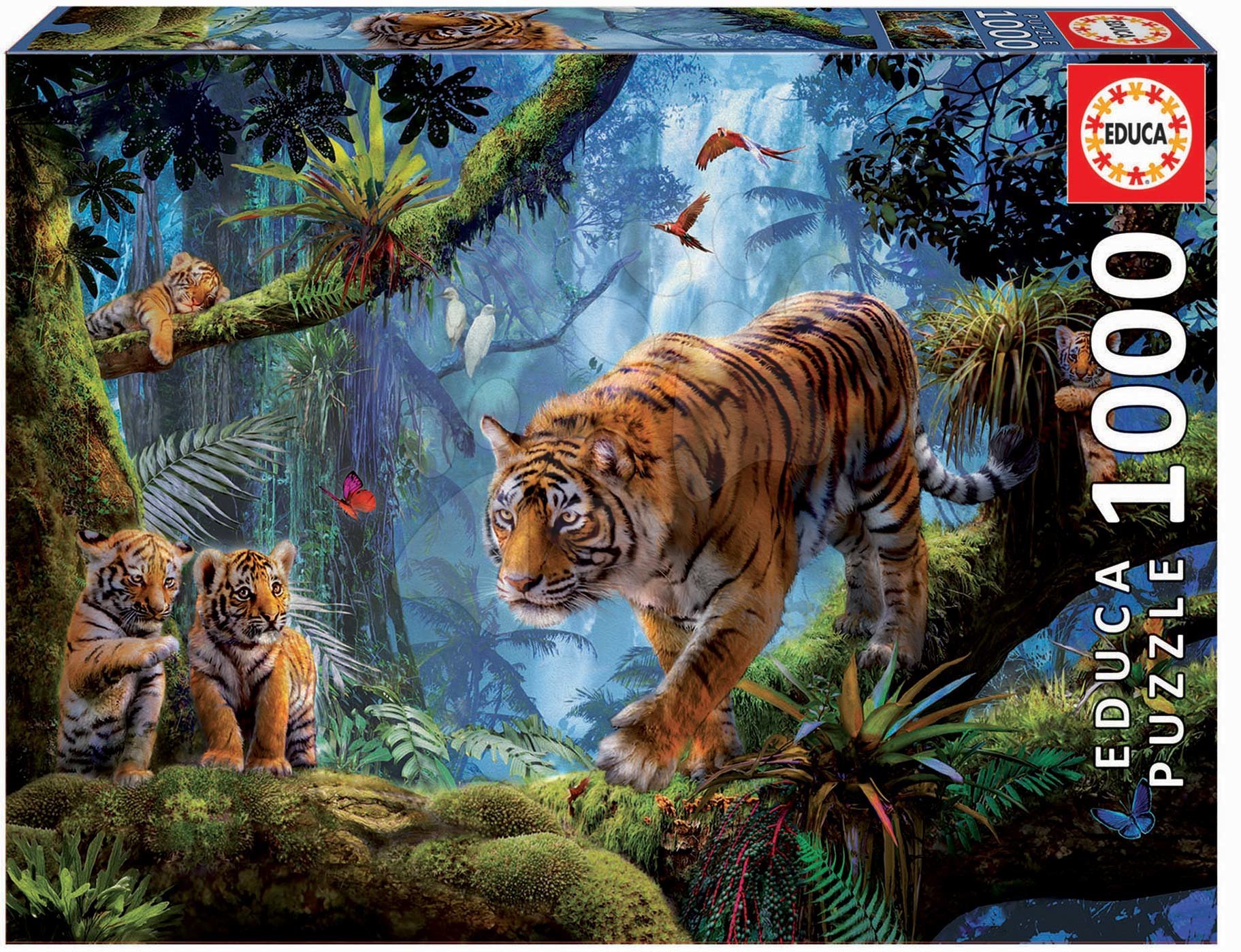 Educa puzzle Tigers in the tree 1000 darabos és fix ragasztó 17662